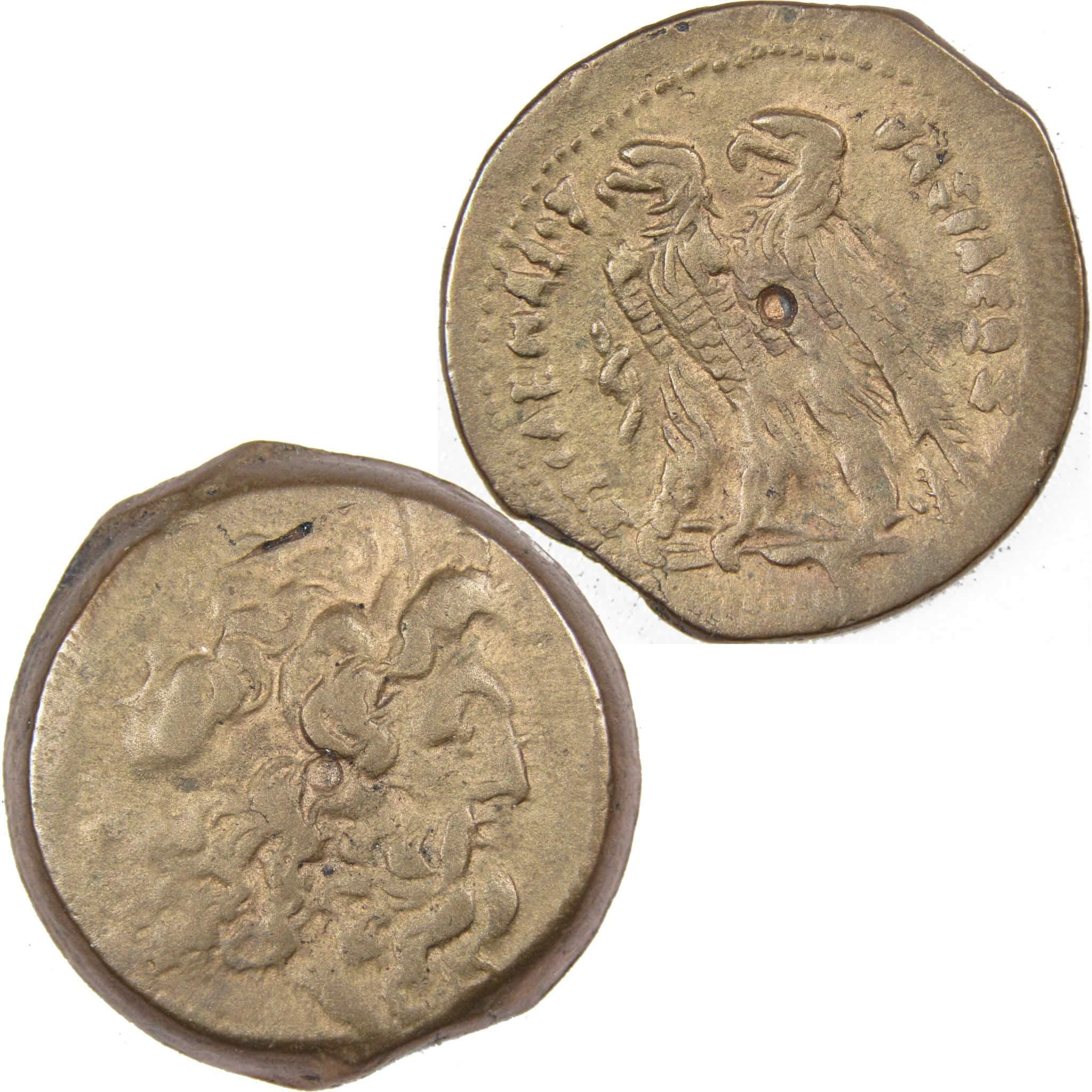 169-145 BC Ptolemy VI & VIII AE30 Zeus Svoronos XF 29.50g SKU:IPC3794