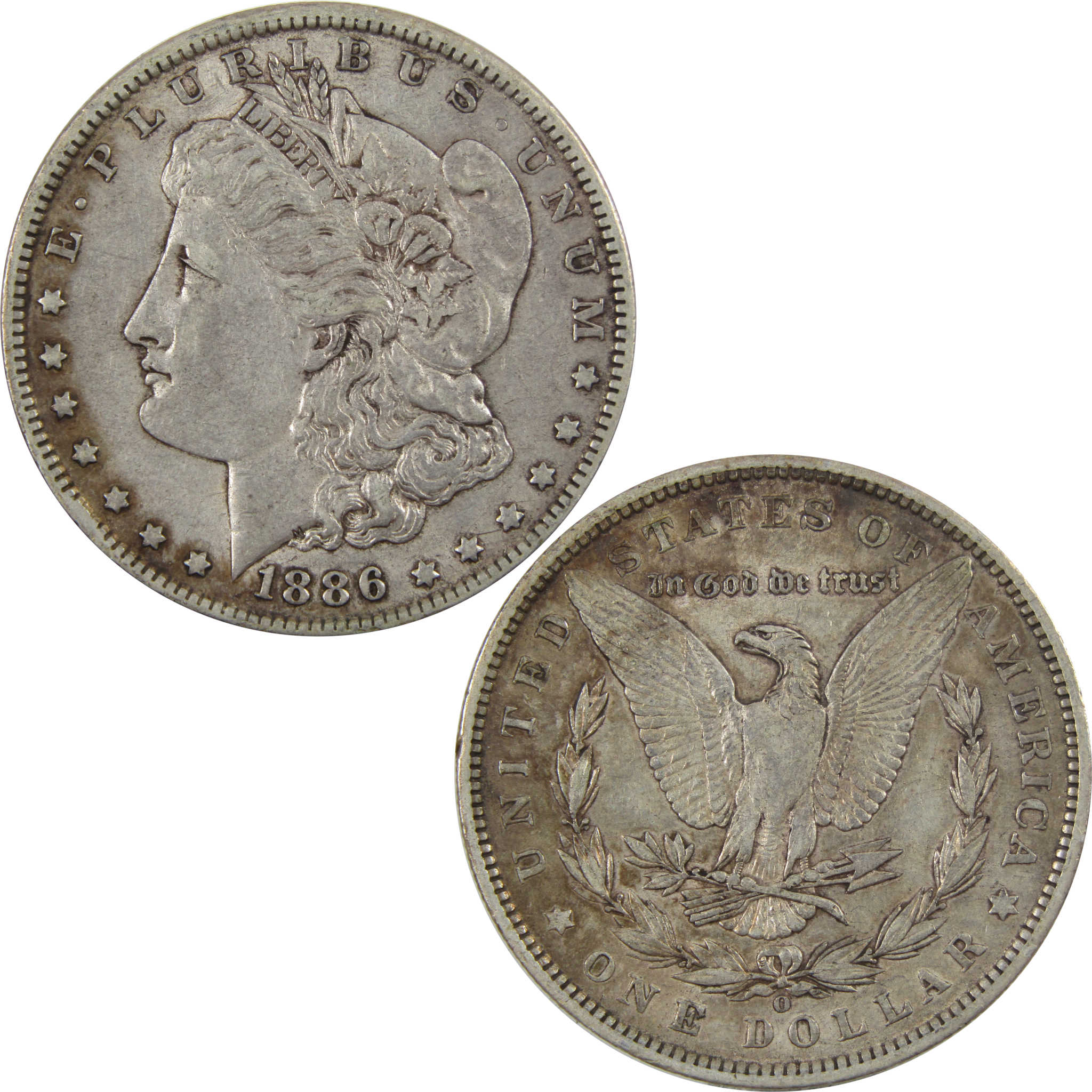 1886 O Morgan Dollar XF EF Extremely Fine 90% Silver $1 Coin SKU:I5078 - Morgan coin - Morgan silver dollar - Morgan silver dollar for sale - Profile Coins & Collectibles