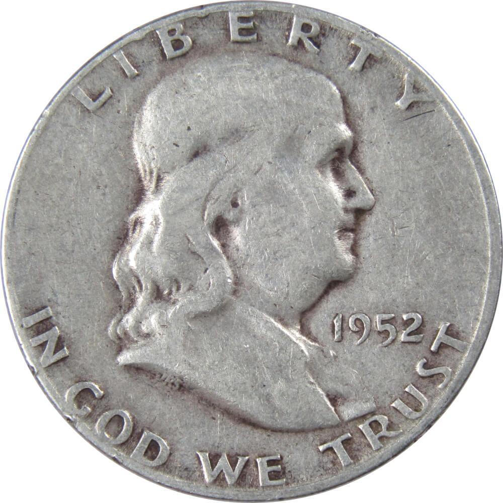 1952 S Franklin Half Dollar VG Very Good 90% Silver 50c US Coin Collectible