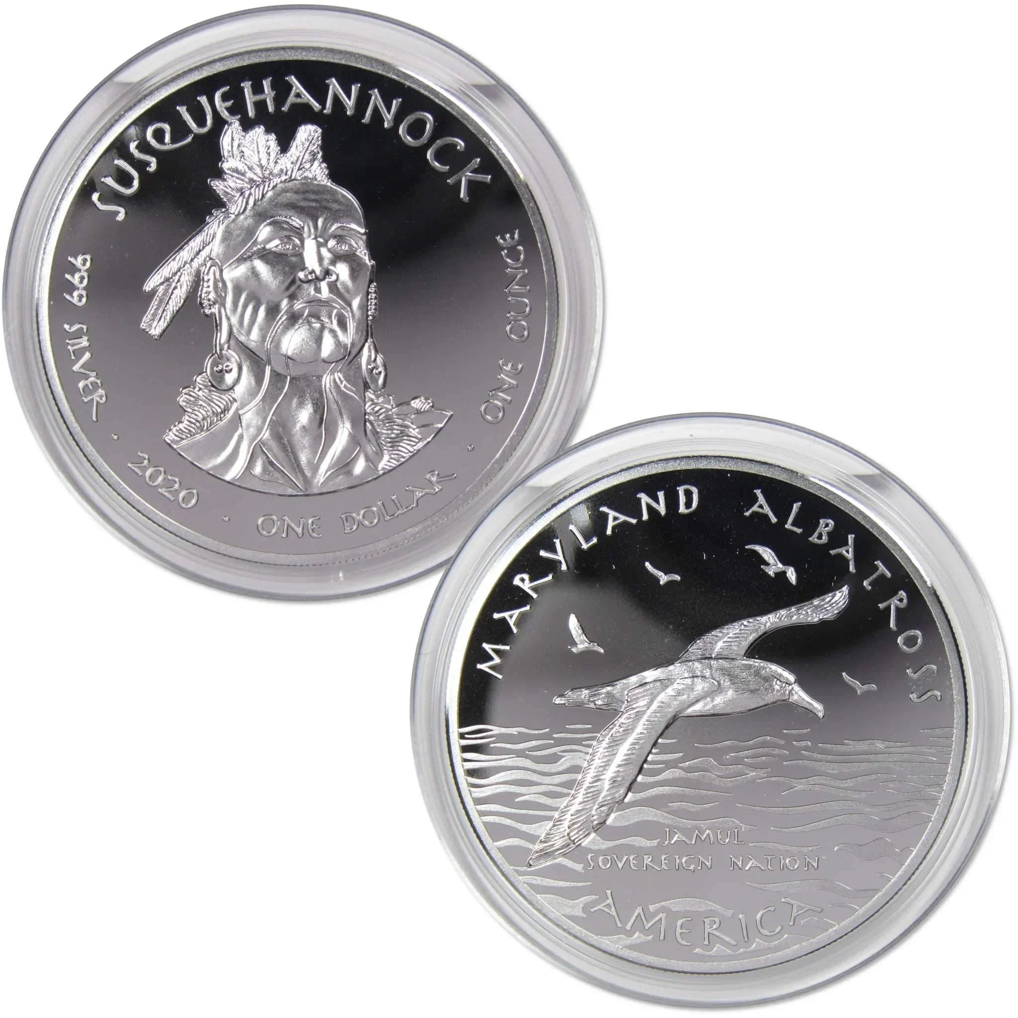 2020 Native American Jamul Susquehannock Albatross 1 oz .999 Silver $1 Proof