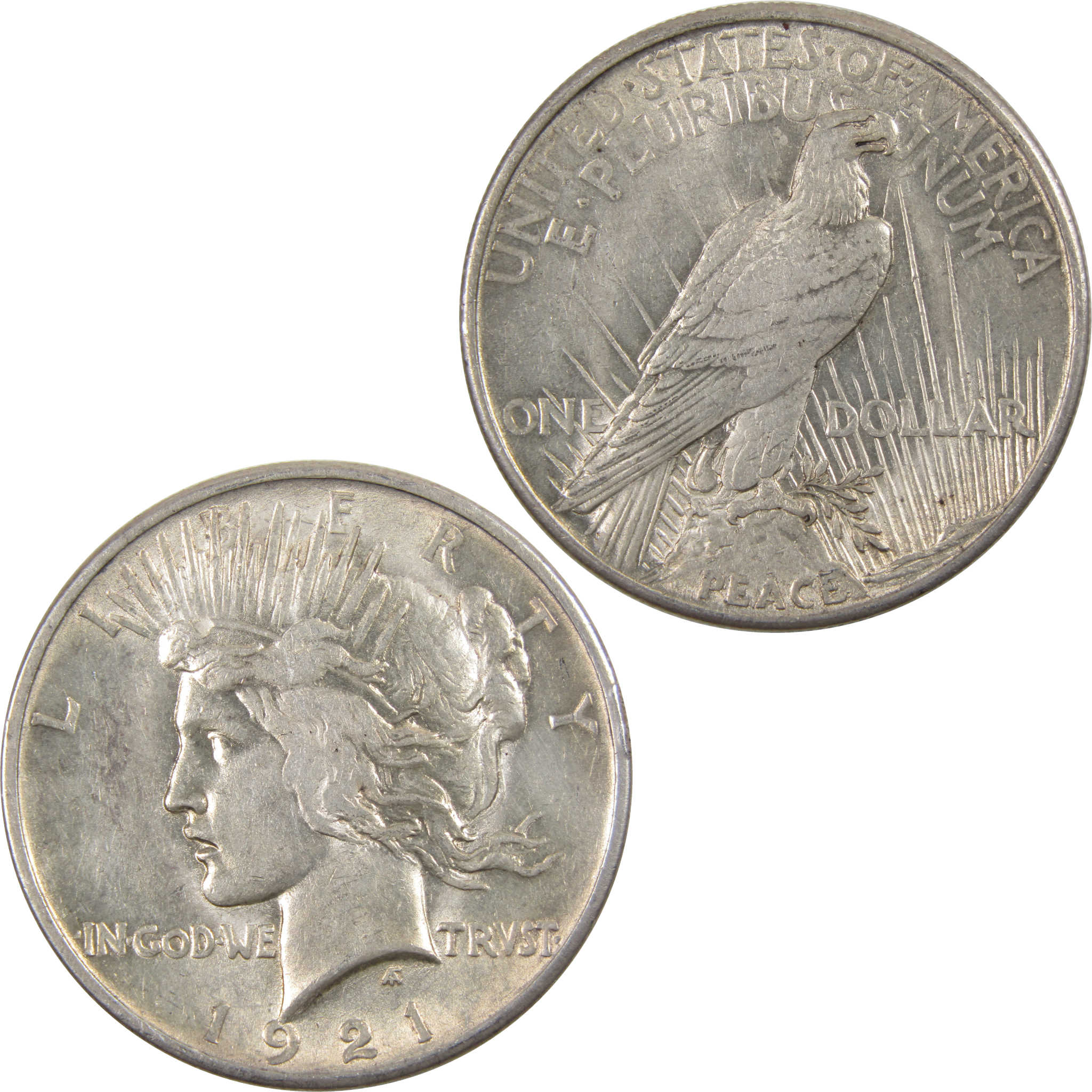 1921 High Relief Peace Dollar Borderline Uncirculated Silver SKU:I3458