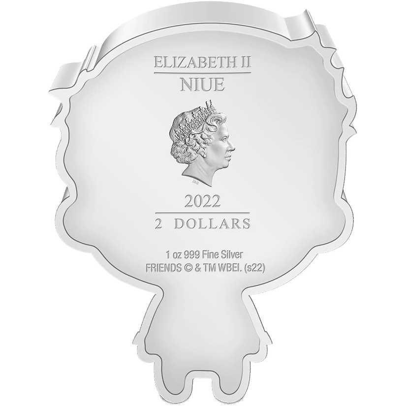 FRIENDS Ross Geller Chibi Fine Silver $2 Proof Niue 2022 COA SKU:OPC54
