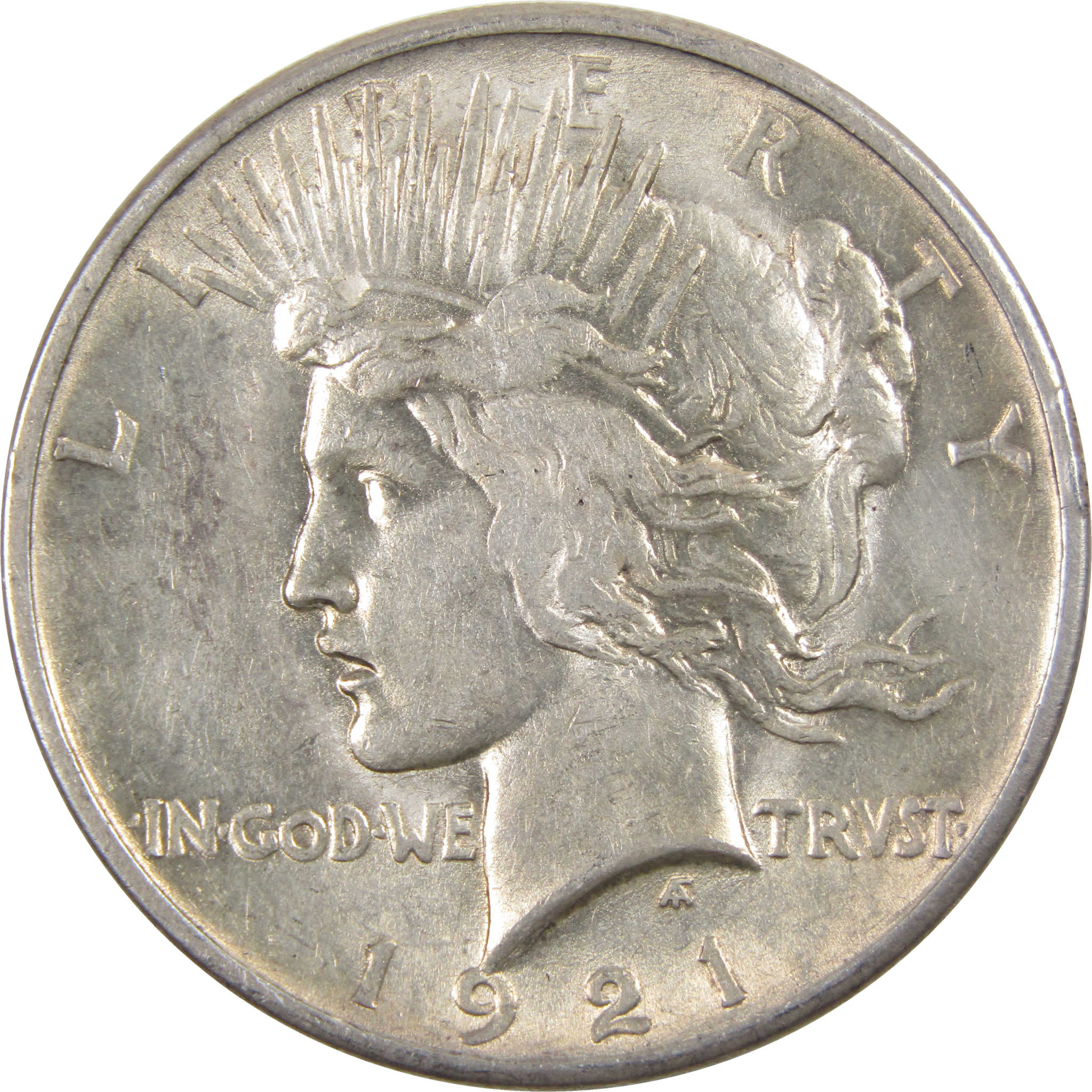 1921 High Relief Peace Dollar Borderline Uncirculated Silver SKU I3458