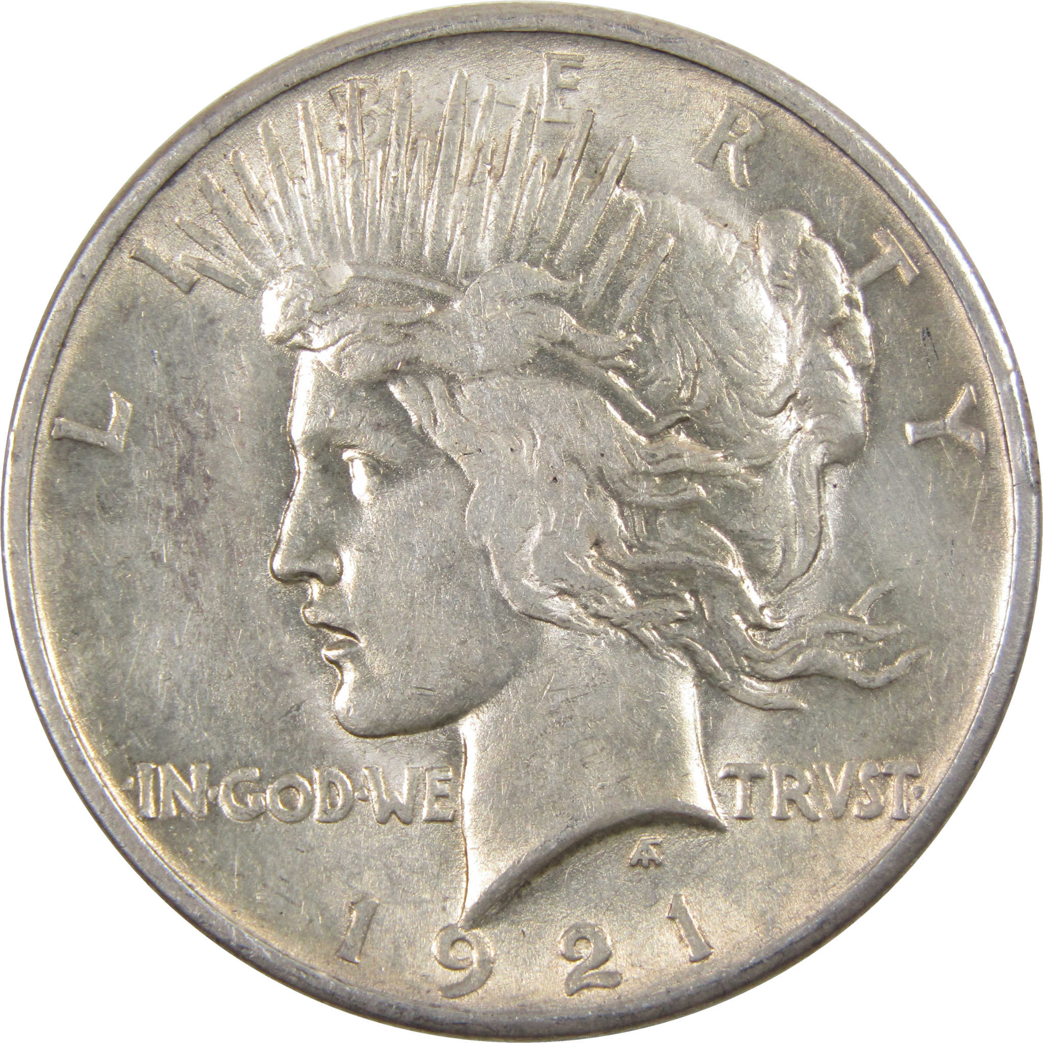 1921 High Relief Peace Dollar Borderline Uncirculated Silver SKU:I3458