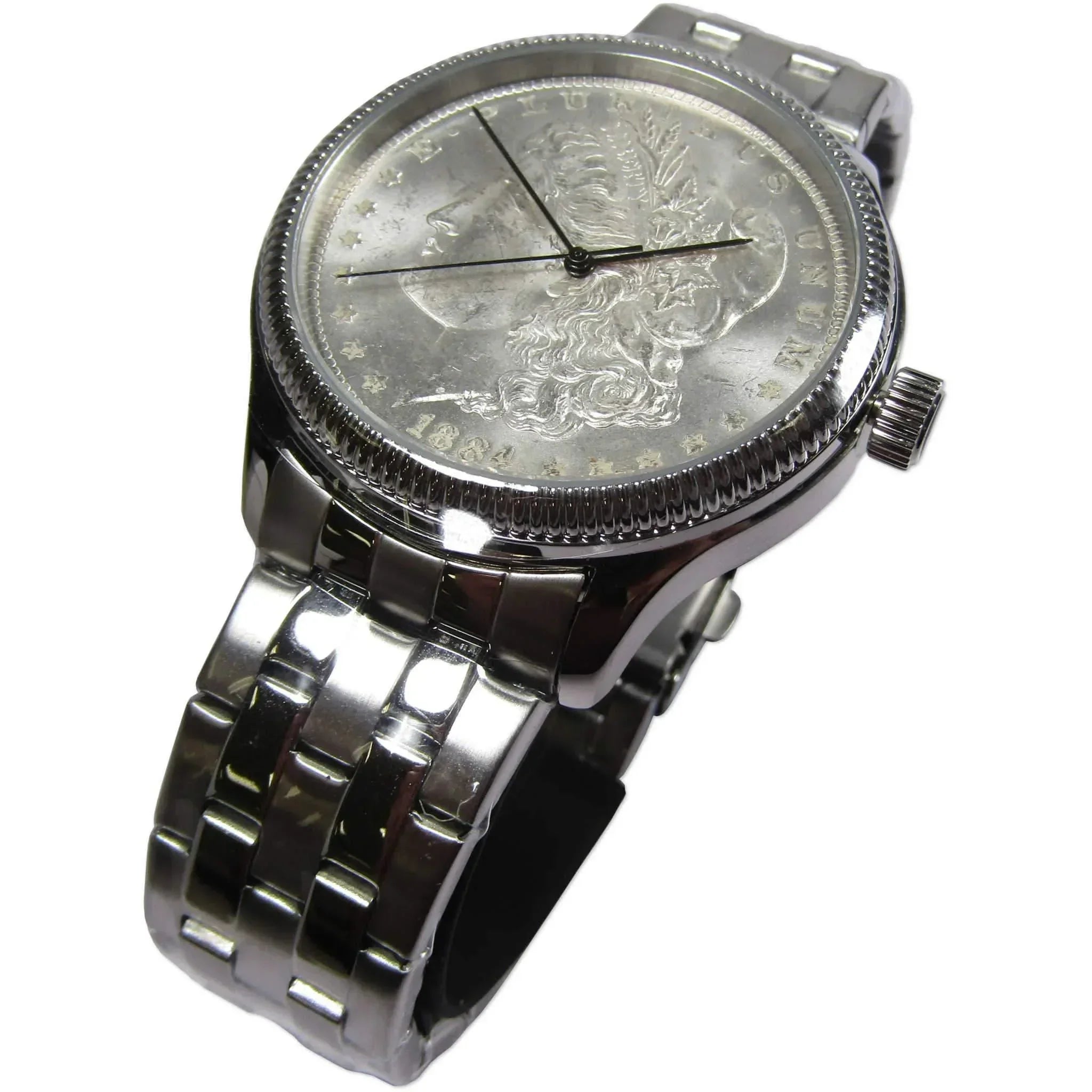 Aurista Morgan Dollar Wristwatch Timepiece Swiss Quartz Movement Stainless Steel