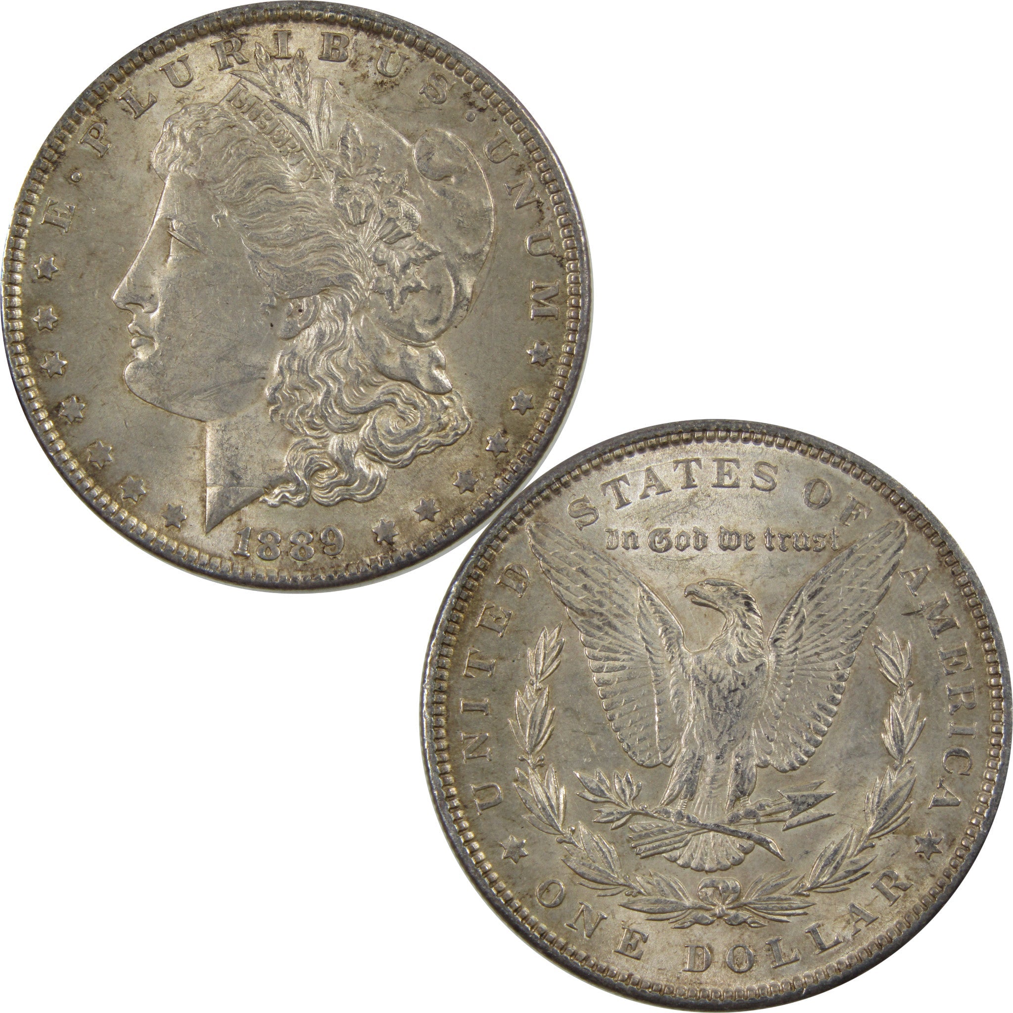 1889 Morgan Dollar AU About Uncirculated 90% Silver $1 Coin SKU:I5456 - Morgan coin - Morgan silver dollar - Morgan silver dollar for sale - Profile Coins & Collectibles