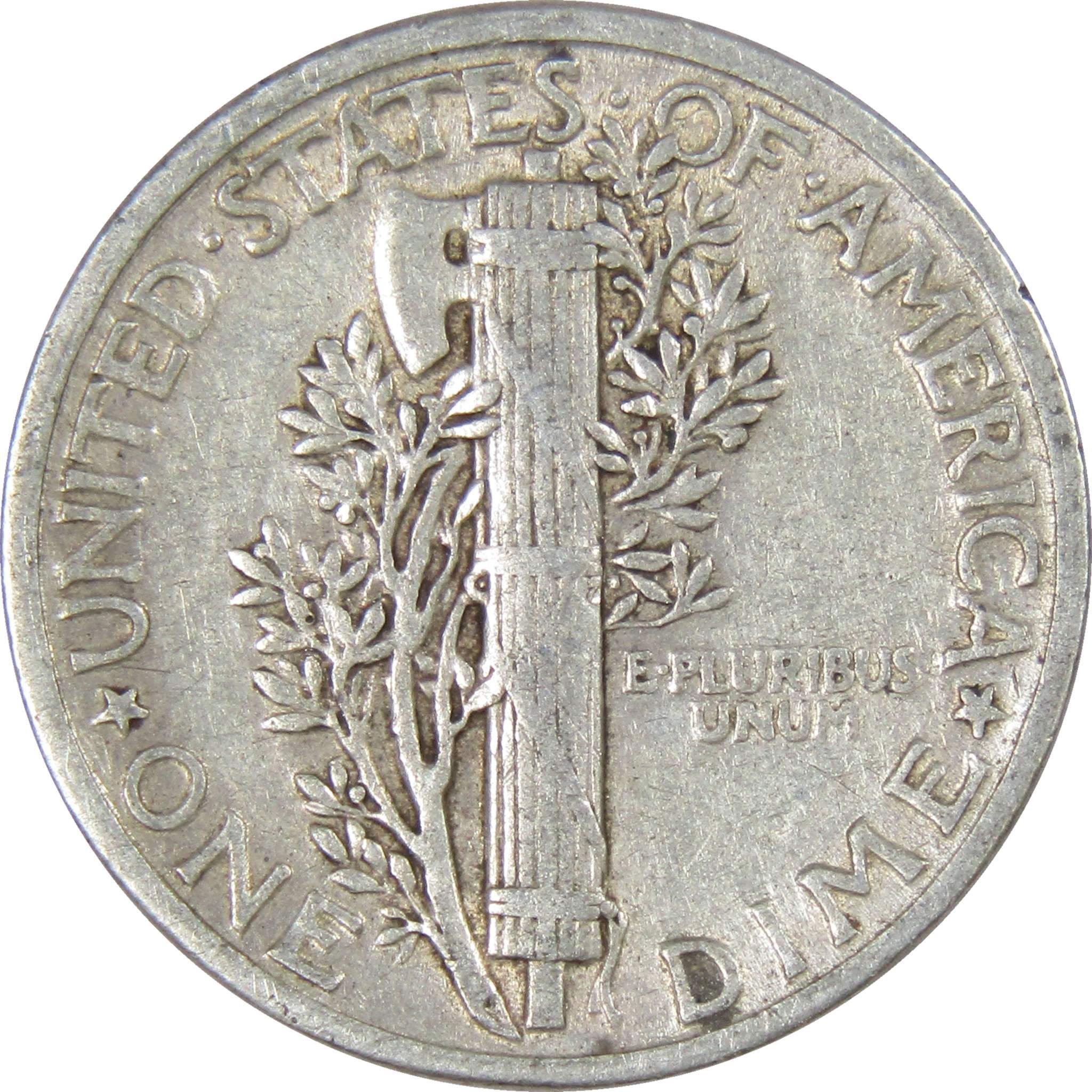 Mercury Dime Random Date VF Very Fine 90% Silver 10c US Coin Collectible