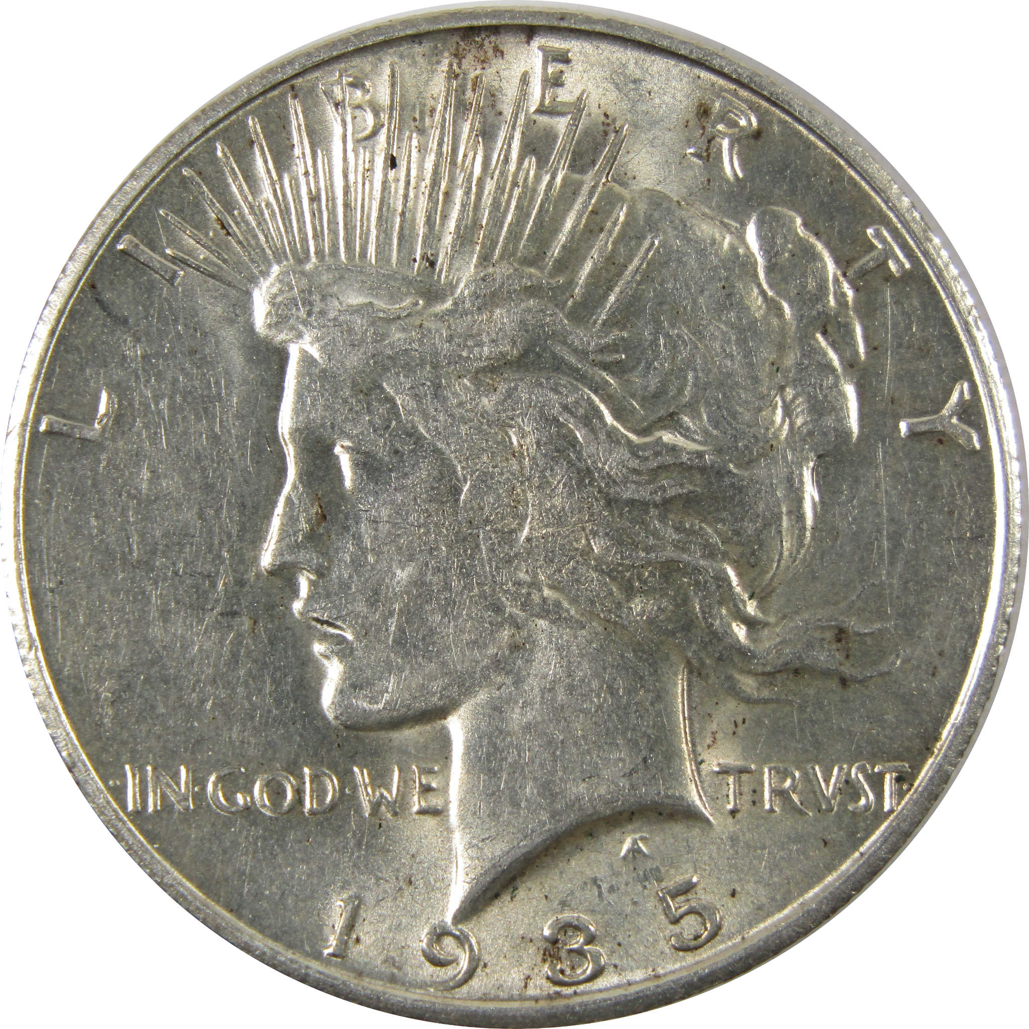 1935 S Peace Dollar AU About Uncirculated 90% Silver $1 Coin SKU:I7438