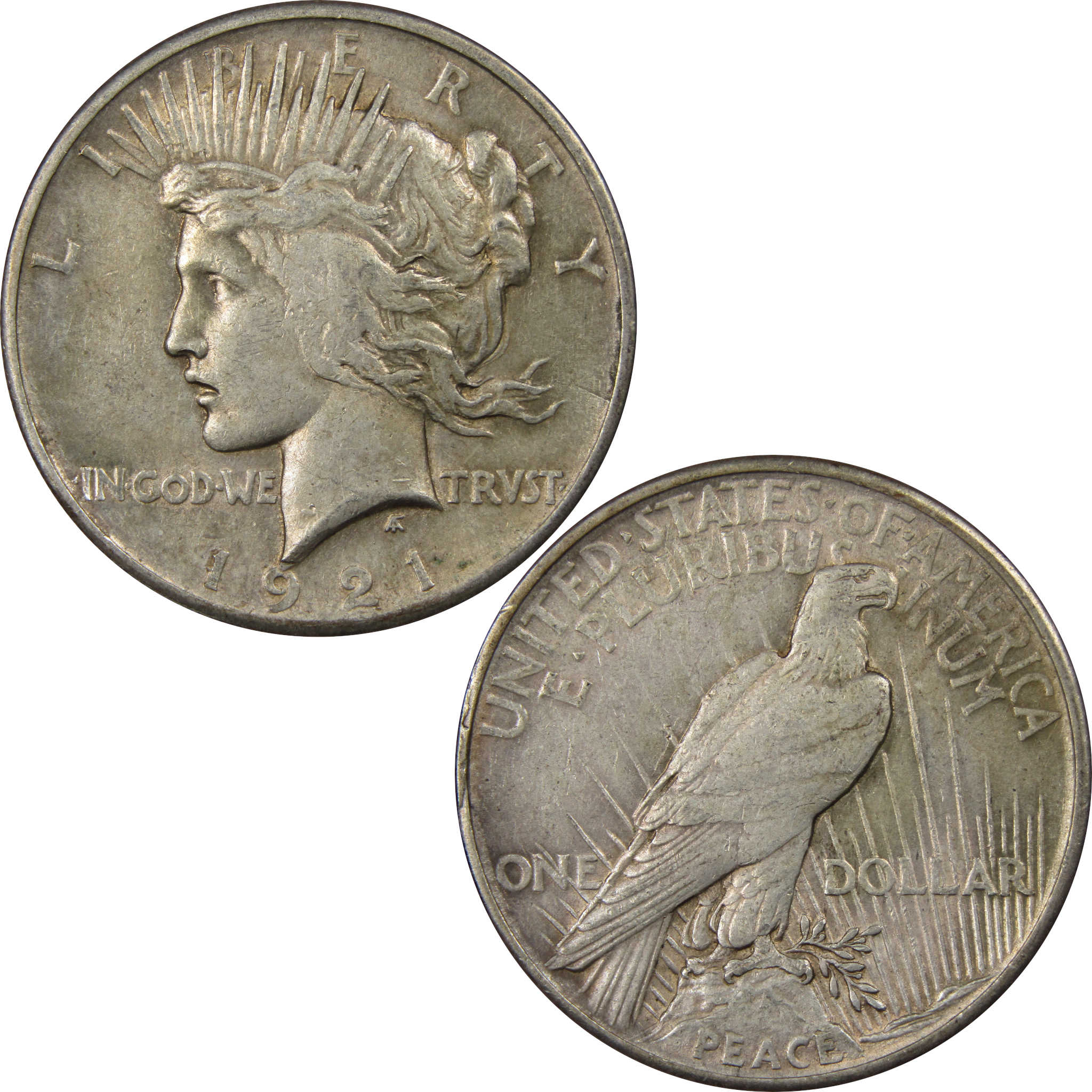 1921 High Relief Peace Dollar XF EF Extremely Fine Silver $1 SKU:I1154