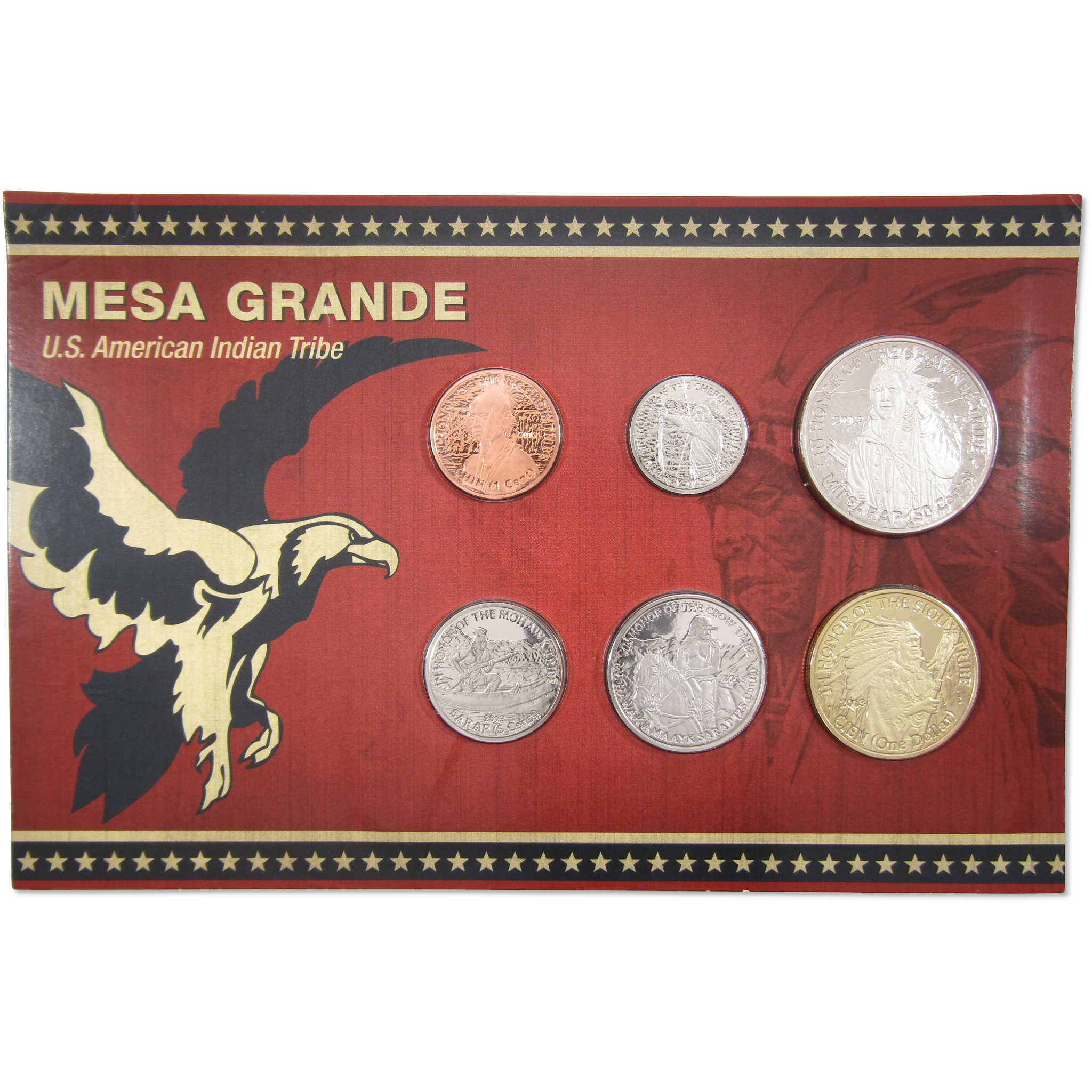 2013 Mesa Grande Tribe Native American Uncirculated Coin Set Collectible