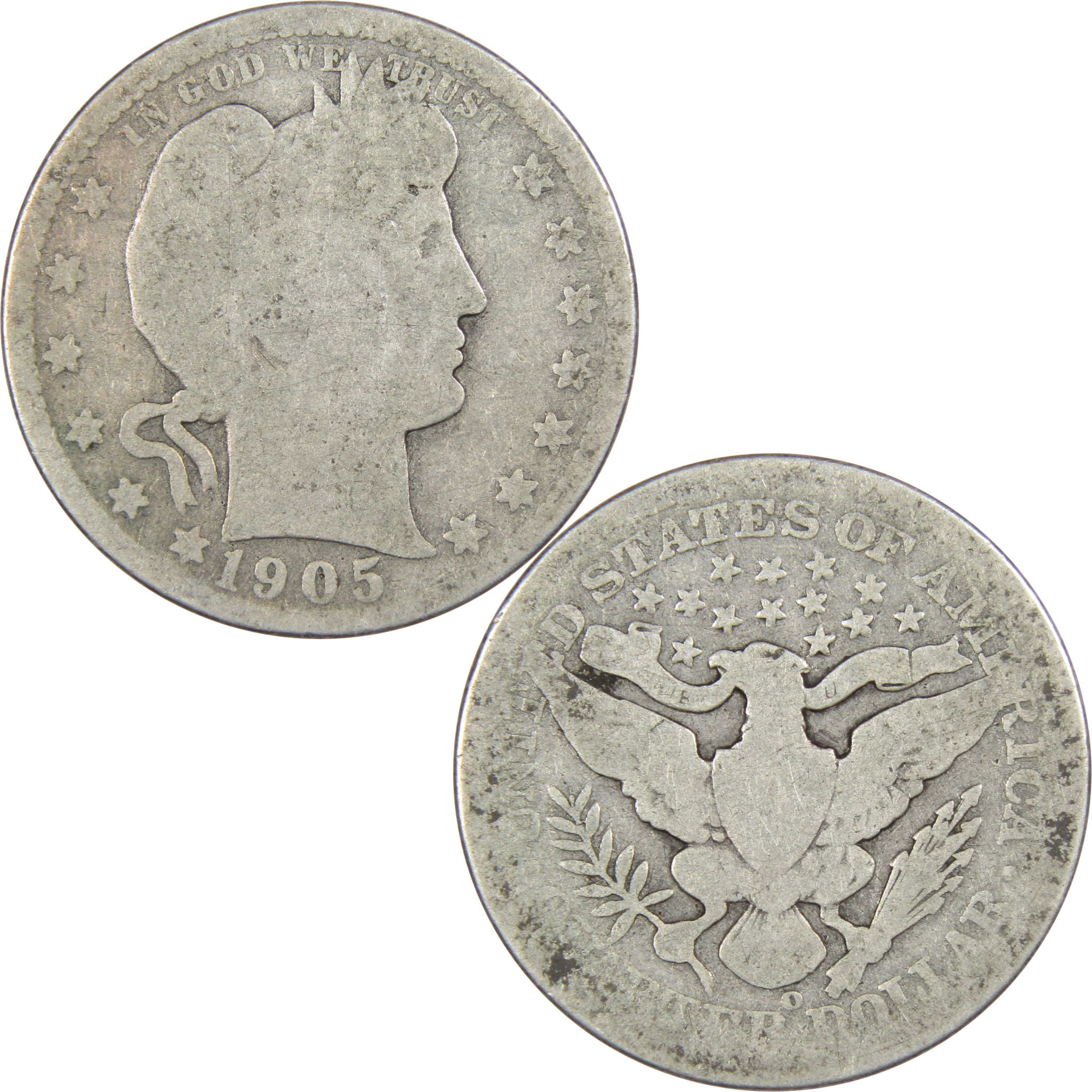 1905 O Barber Quarter AG About Good 90% Silver 25c Type Coin SKU:I421