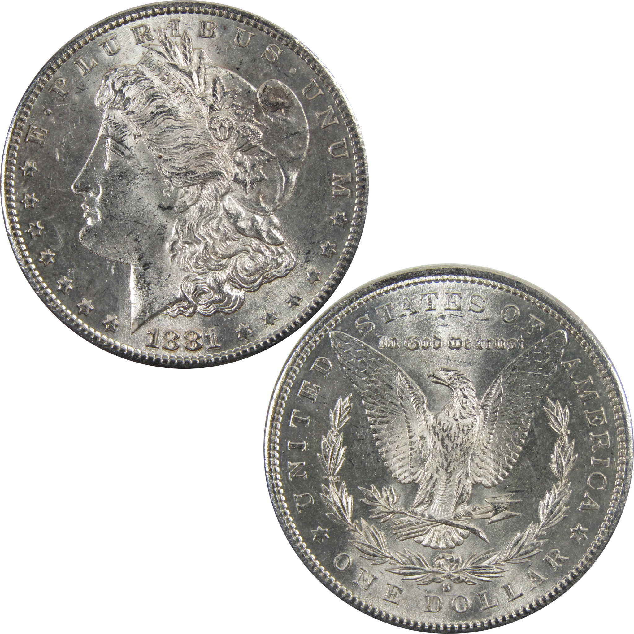 1881 S Morgan Dollar BU Uncirculated 90% Silver $1 Coin SKU:I5315 - Morgan coin - Morgan silver dollar - Morgan silver dollar for sale - Profile Coins & Collectibles