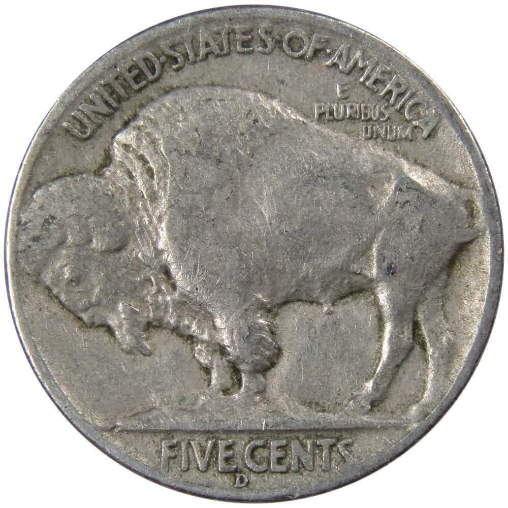 1937 D Indian Head Buffalo Nickel 5 Cent Piece F Fine 5c US Coin Collectible