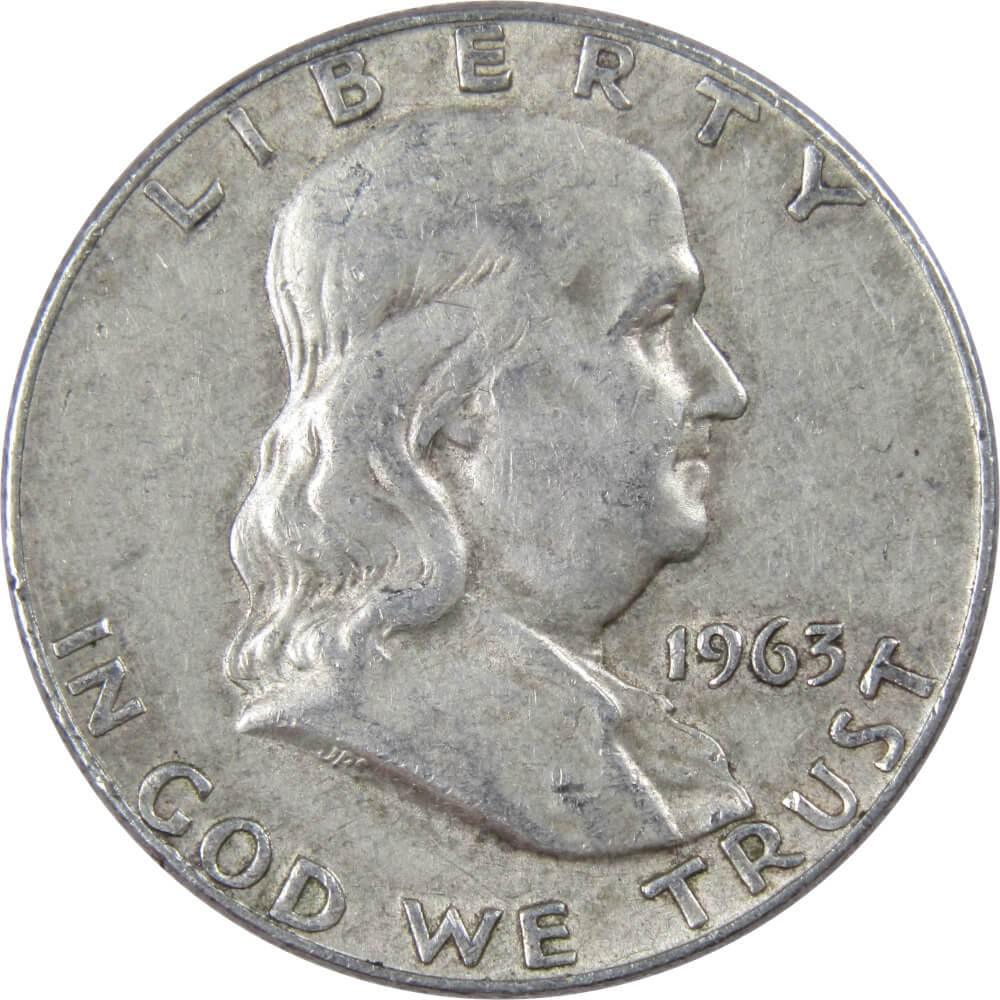 1963 D Franklin Half Dollar VF Very Fine 90% Silver 50c US Coin Collectible