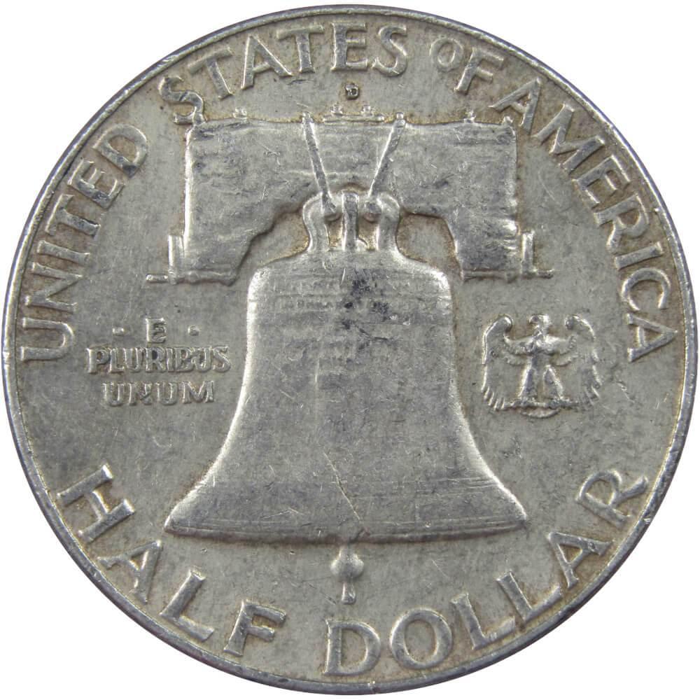 1963 D Franklin Half Dollar XF EF Extremely Fine 90% Silver 50c US Coin