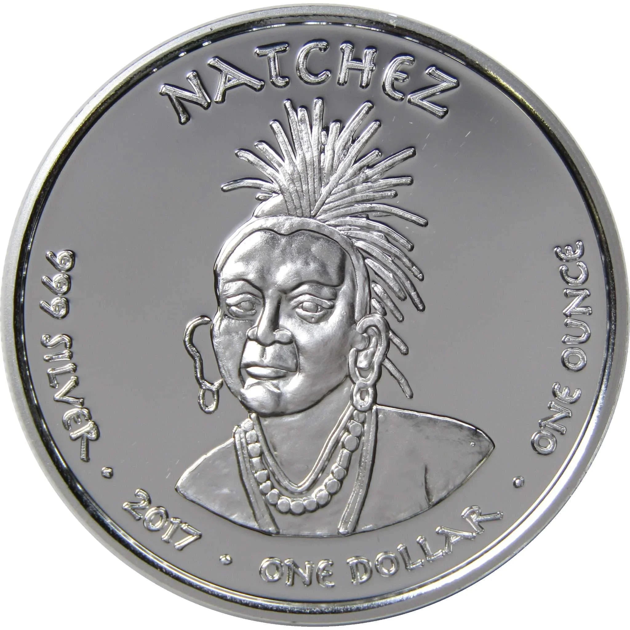 2017 Native American Jamul Natchez Black Bear 1 oz .999 Silver $1 Proof Coin