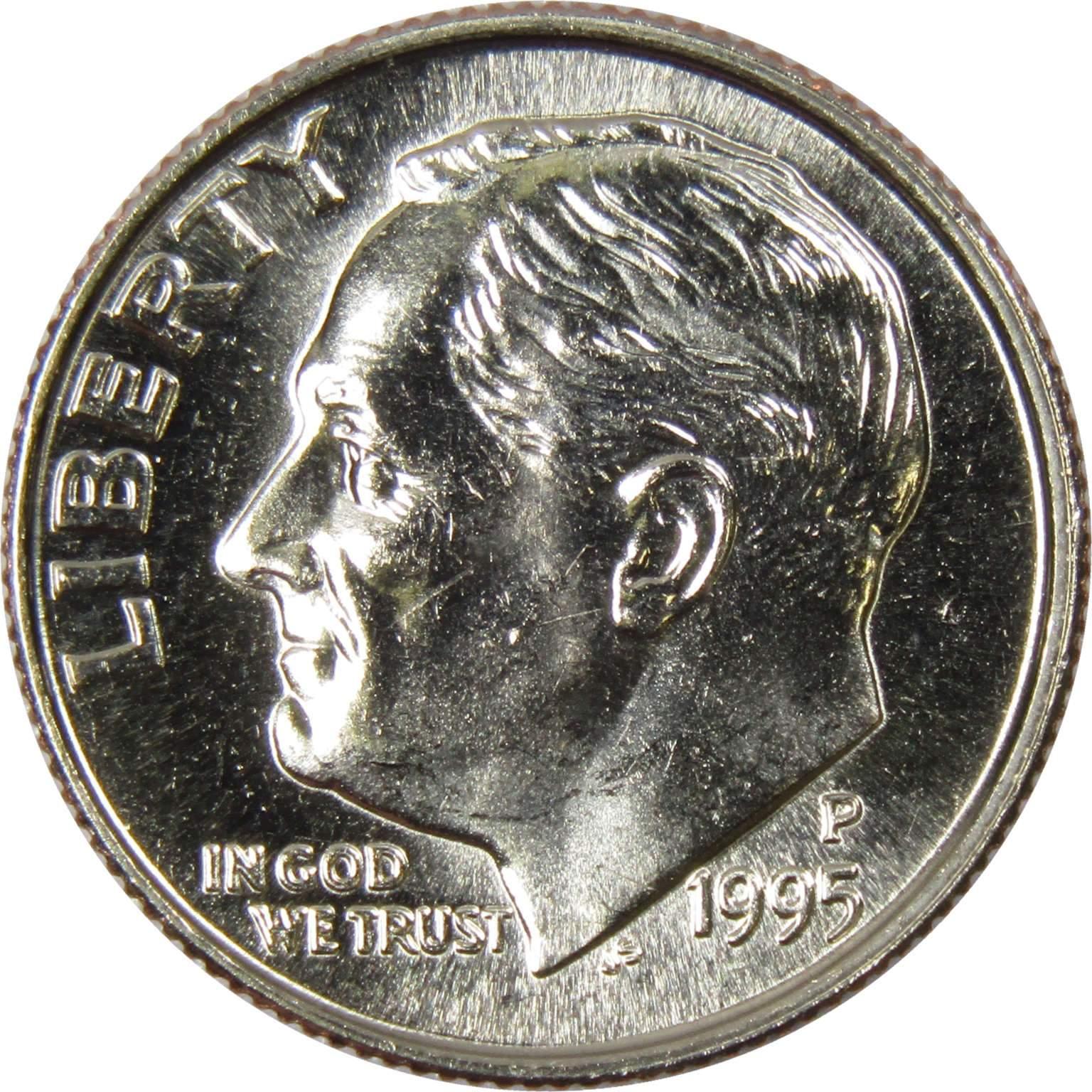 1995 P Roosevelt Dime BU Uncirculated Mint State 10c US Coin Collectible