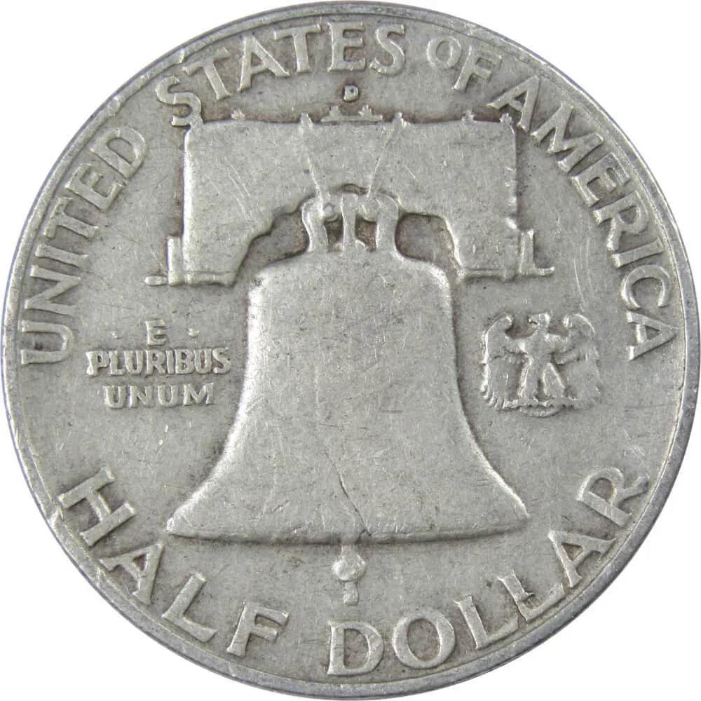 1959 D Franklin Half Dollar G Good 90% Silver 50c US Coin Collectible