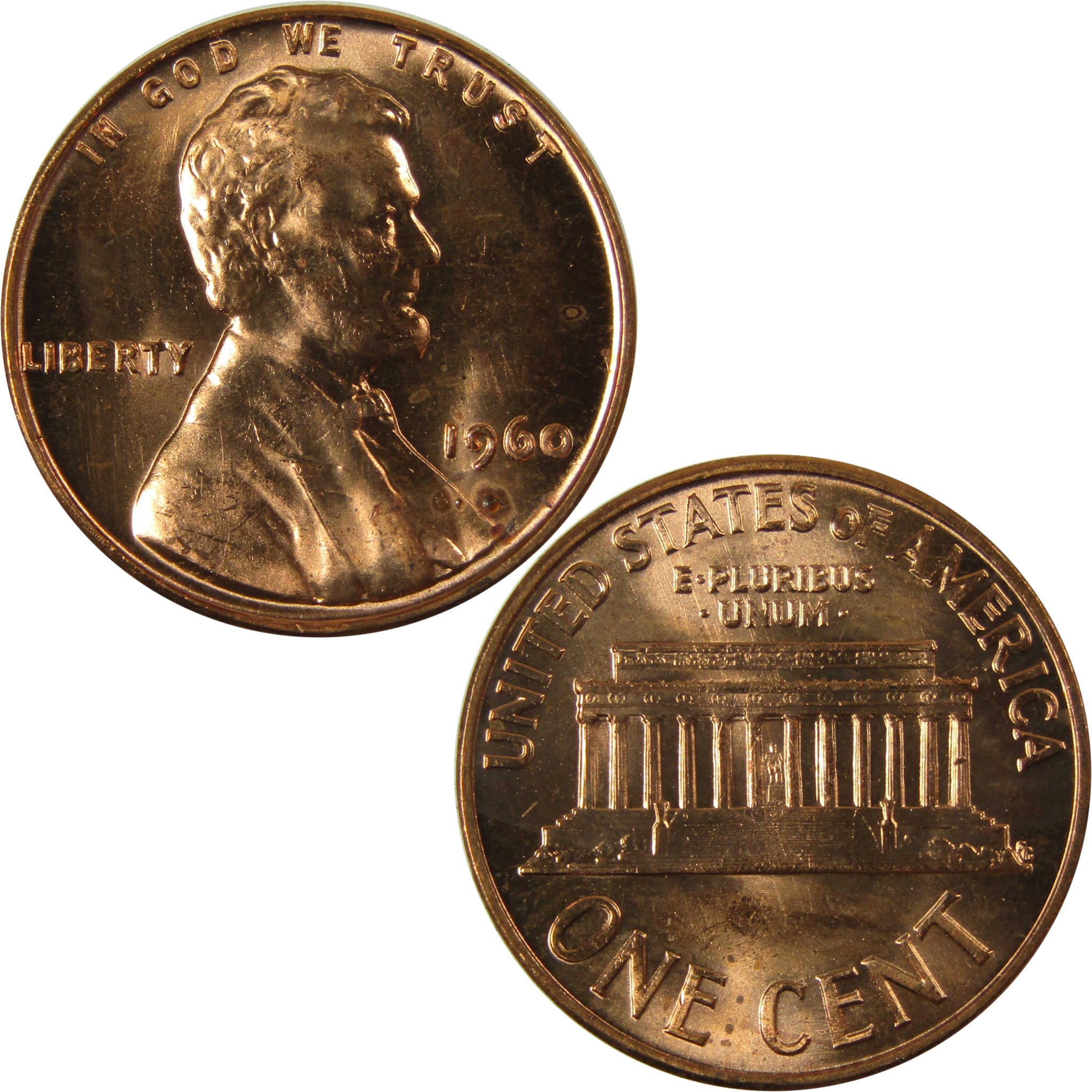 1960 Small Date Lincoln Memorial 1c Uncirculated Mint State SKU:I26590