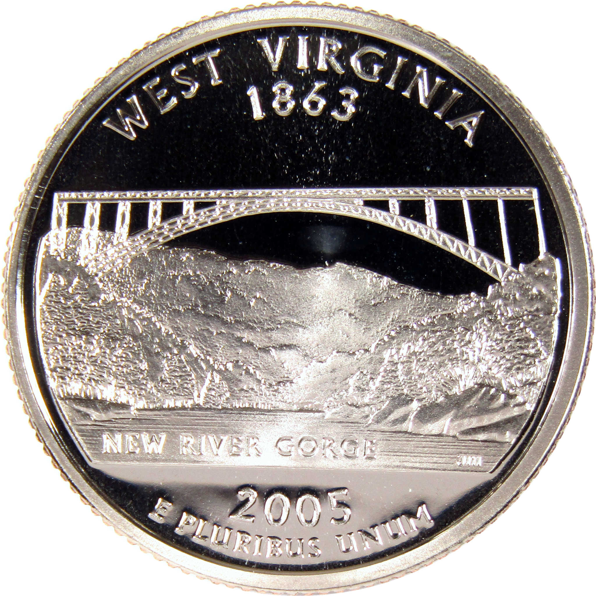 2005 S West Virginia State Quarter Clad 25c Proof Coin