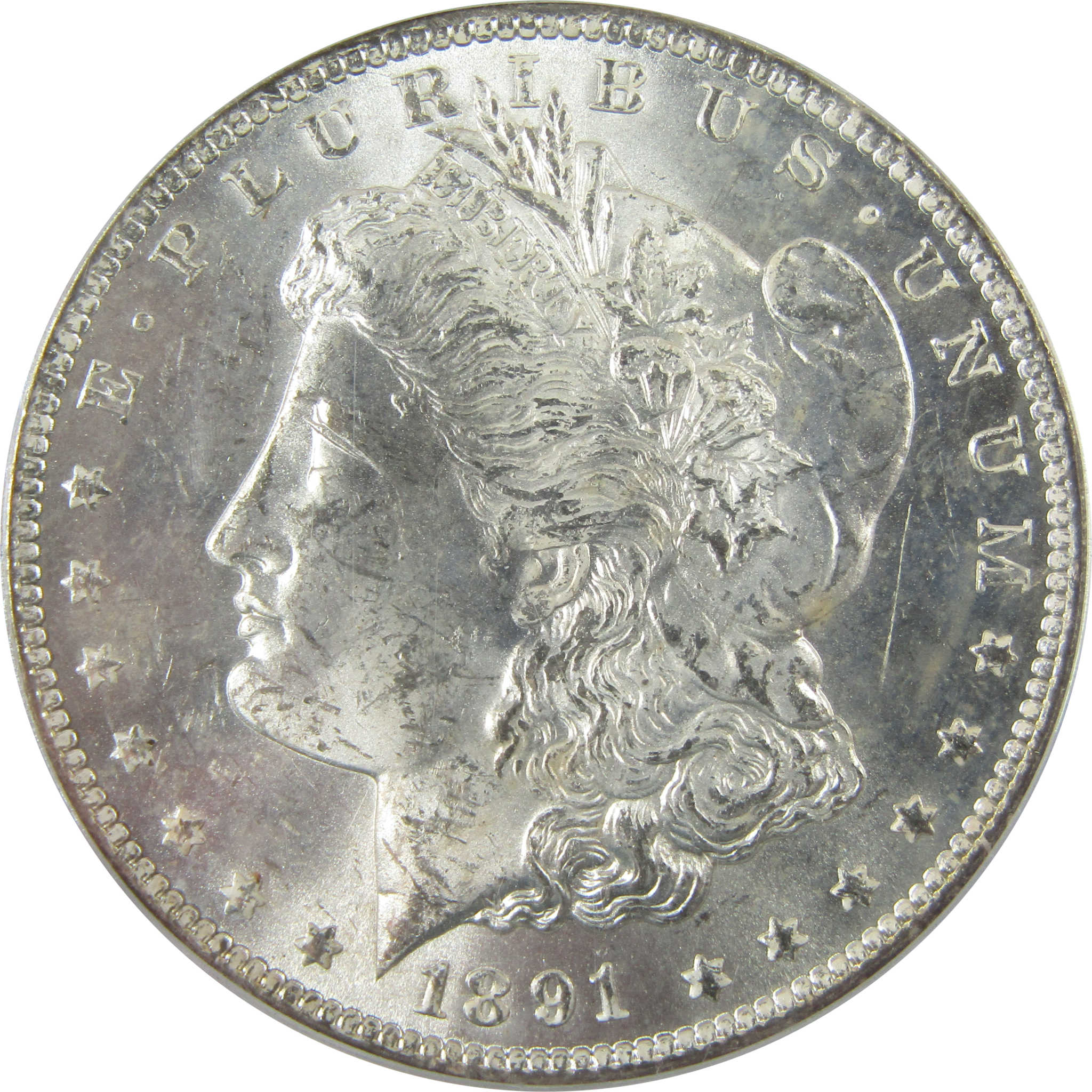 1891 CC Morgan Silver Dollar MS 62 PCGS Uncirculated SKU:CP1050