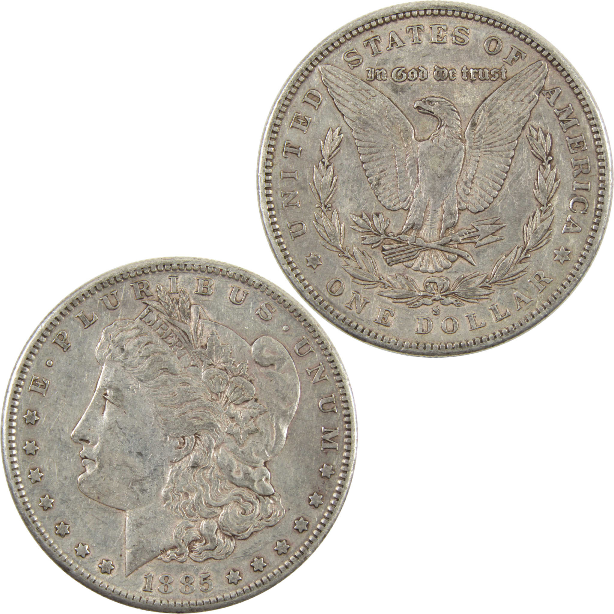 1885 S Morgan Dollar XF EF Extremely Fine 90% Silver SKU:I11208 - Morgan coin - Morgan silver dollar - Morgan silver dollar for sale - Profile Coins &amp; Collectibles