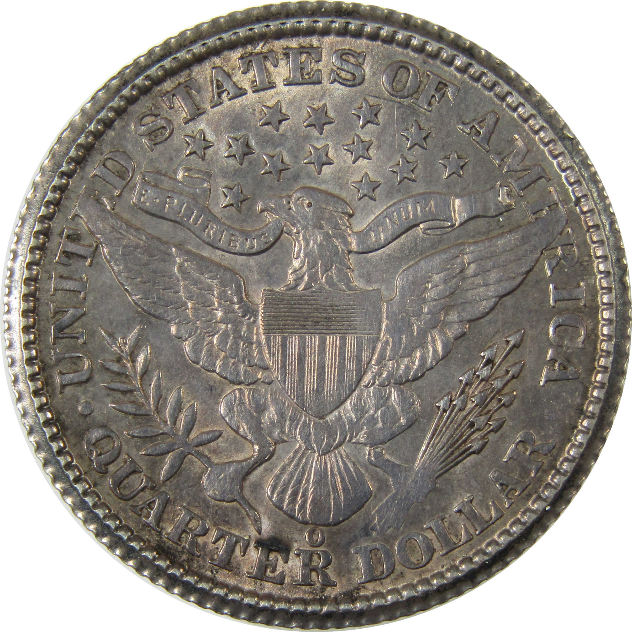 1892 O Barber Silver Quarter AU About Uncirculated 25c Coin SKU:CP892