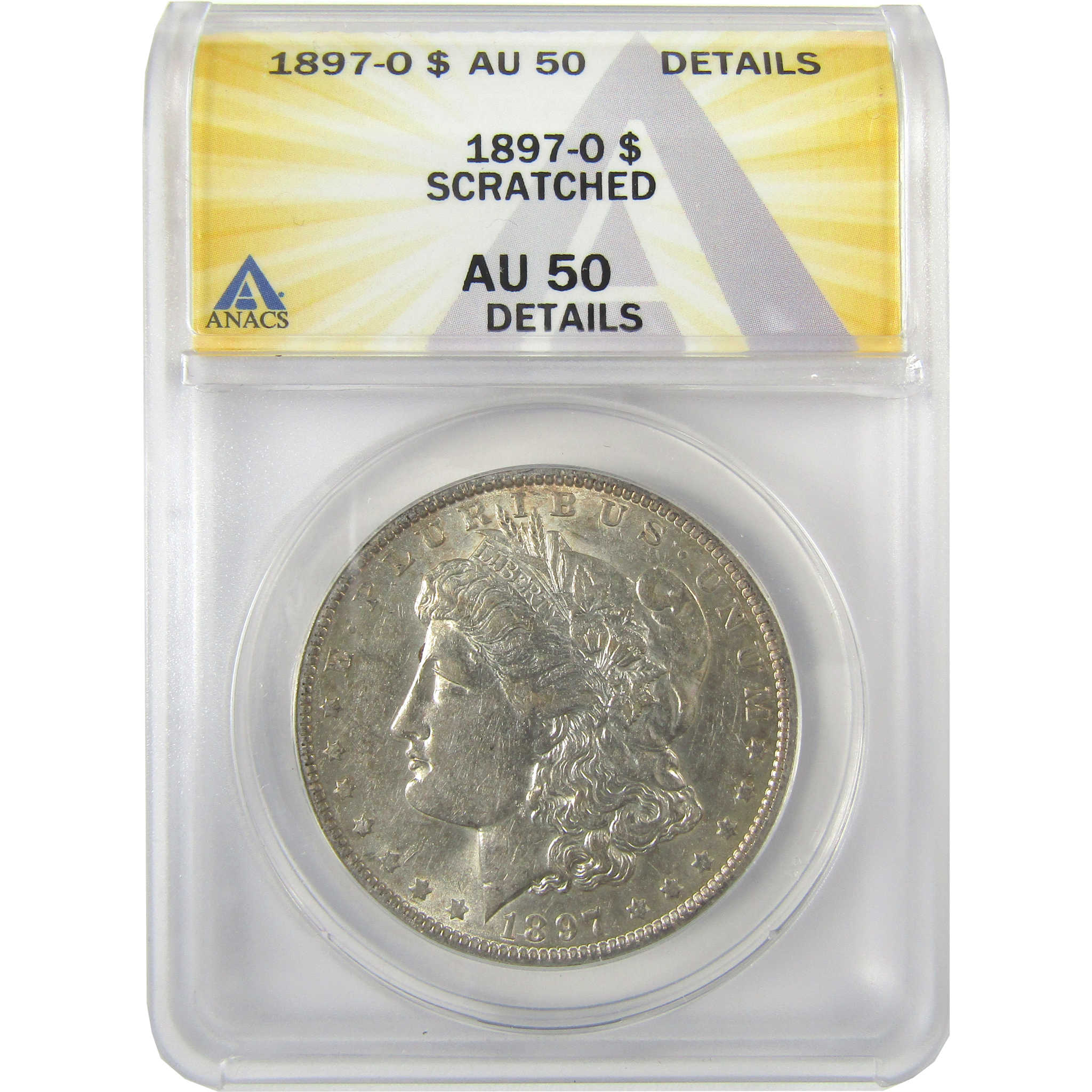1897 O Morgan Dollar AU 50 Details ANACS Silver $1 Coin SKU:I19205 - Morgan coin - Morgan silver dollar - Morgan silver dollar for sale - Profile Coins &amp; Collectibles