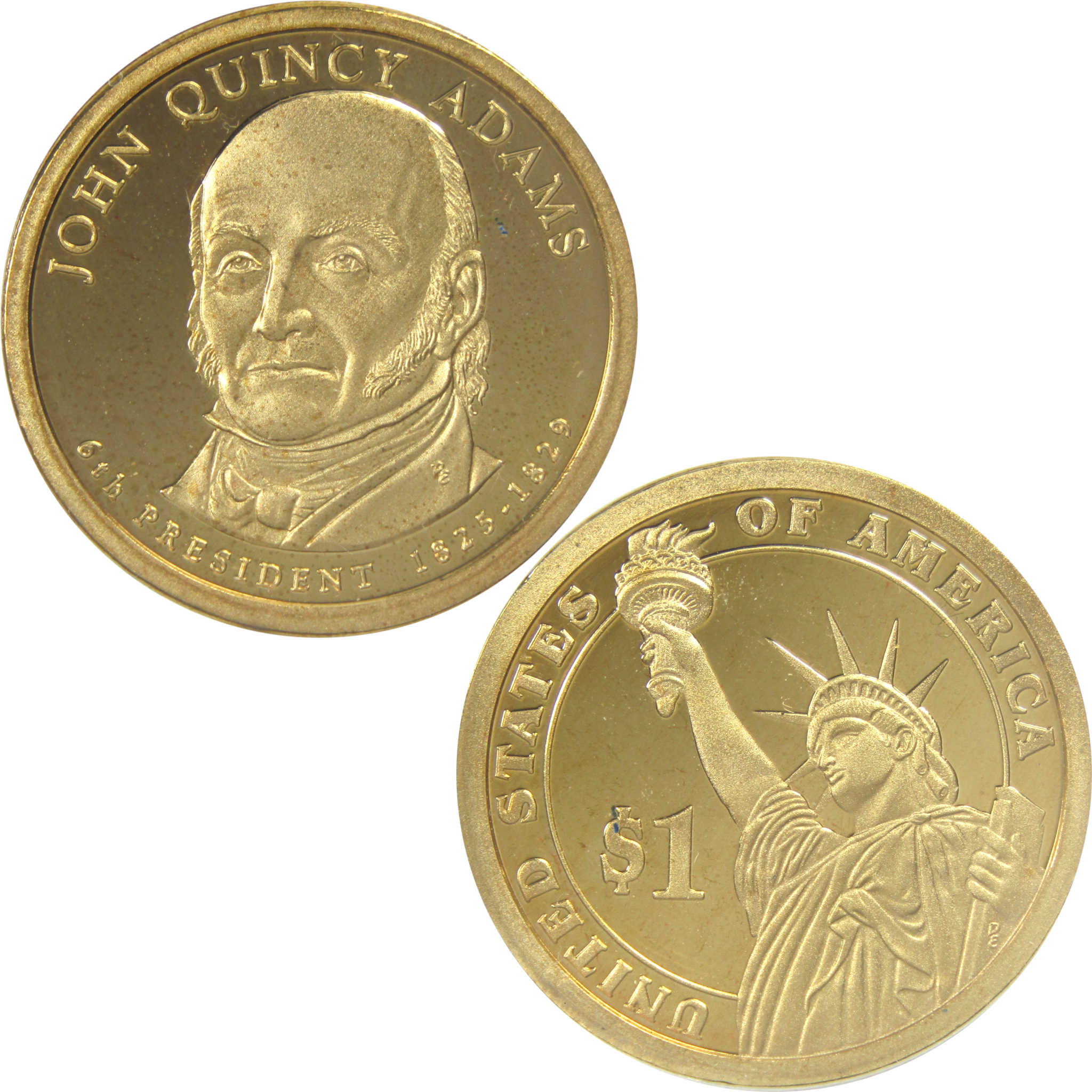 2008 S John Quincy Adams Presidential Dollar Signature Set SKU:CPC9045