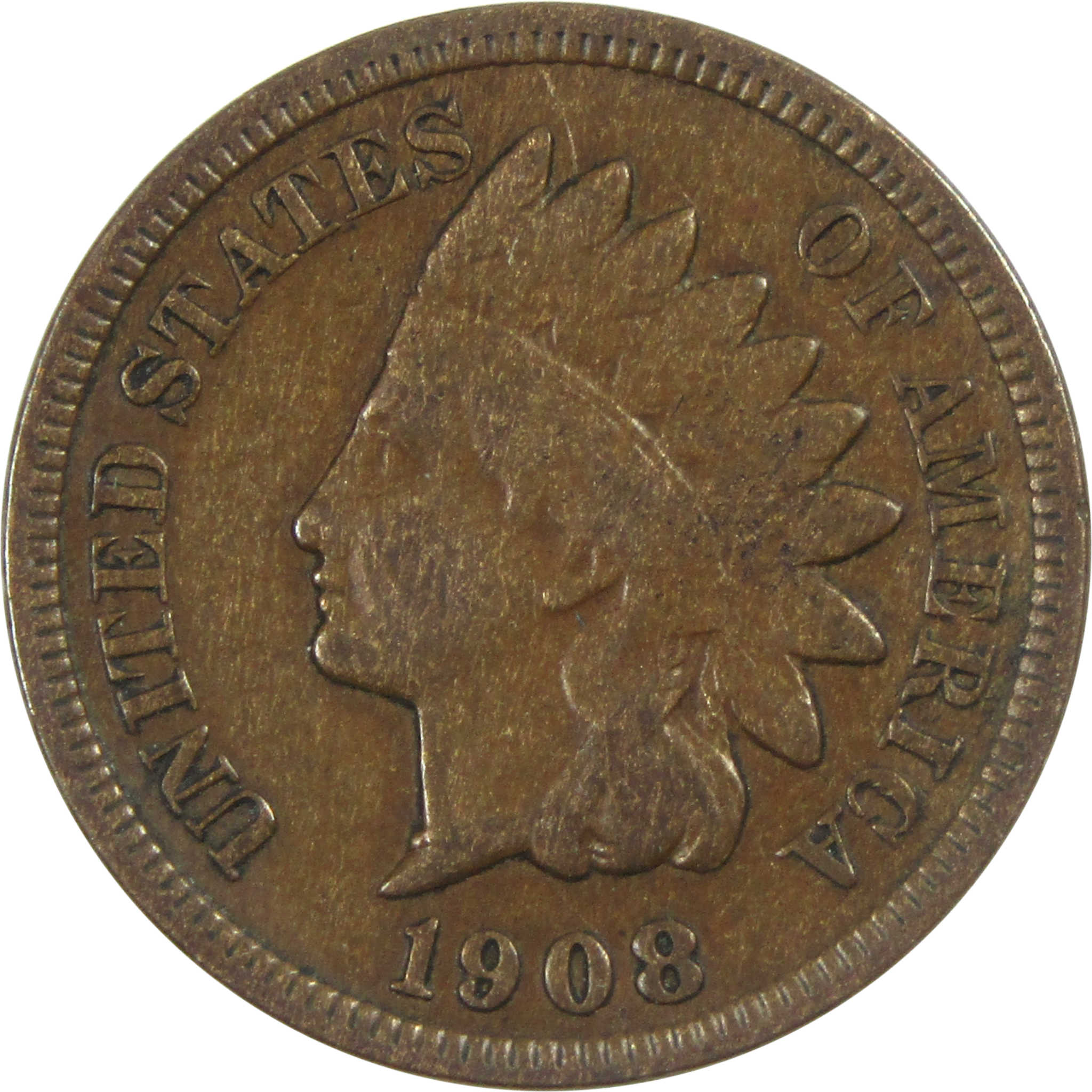 1908 S Indian Head Cent VG Very Good Penny 1c Coin SKU:CPC7909