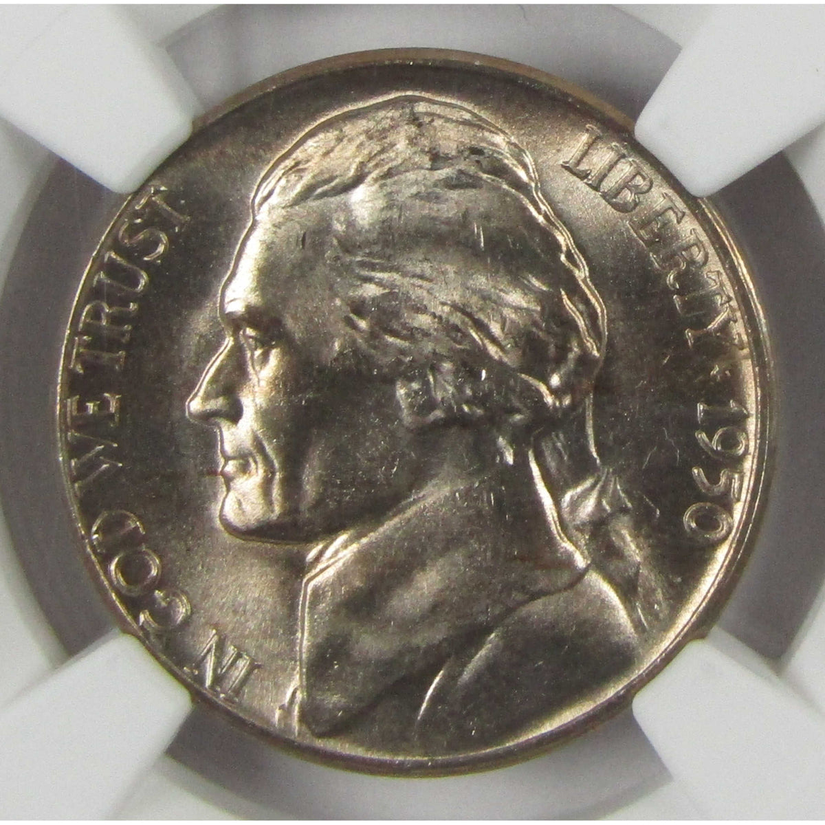 1950 D Jefferson Nickel MS 66 5FS NGC Uncirculated 5c Coin Collectible