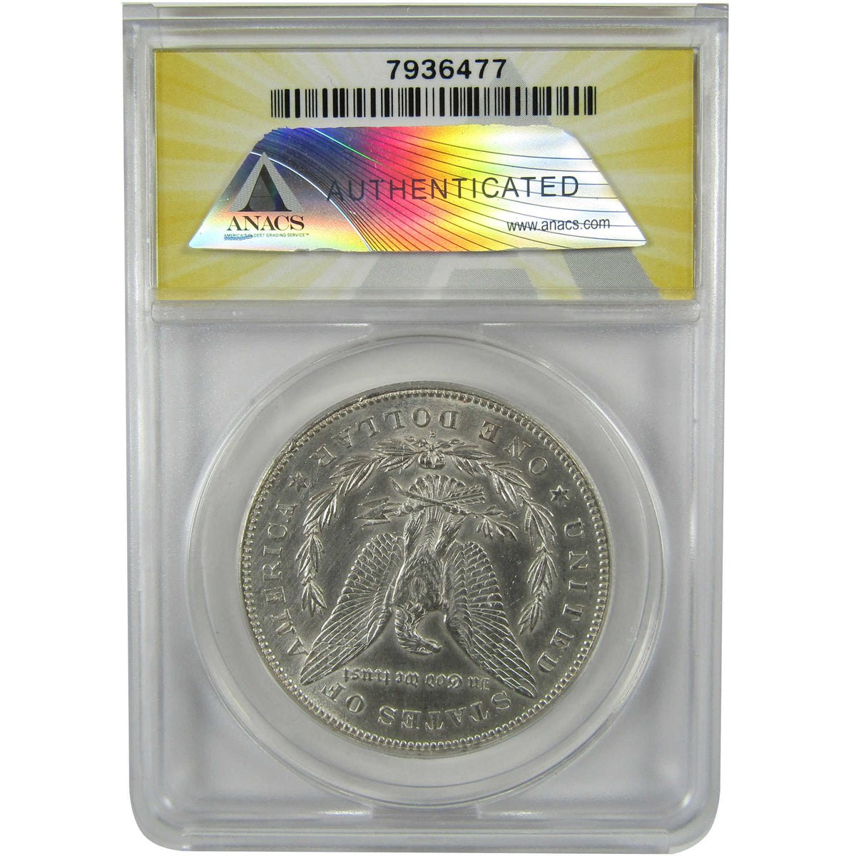 1878 S Morgan Silver Dollar AU 58 Details ANACS $1 Coin SKU:I28564