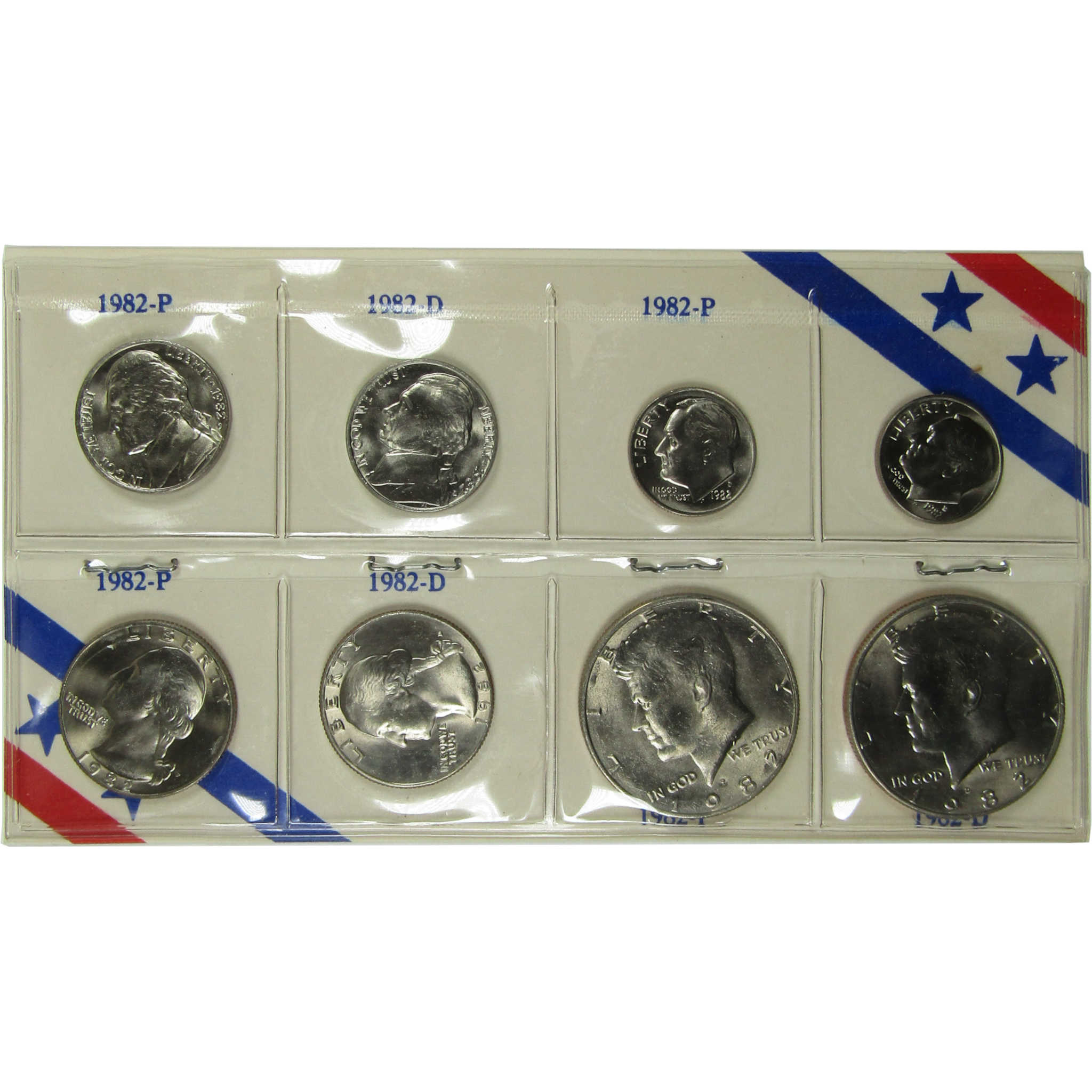 1982 P&D Unofficial 15-Coin Uncirculated Mint Set SKU:I28191