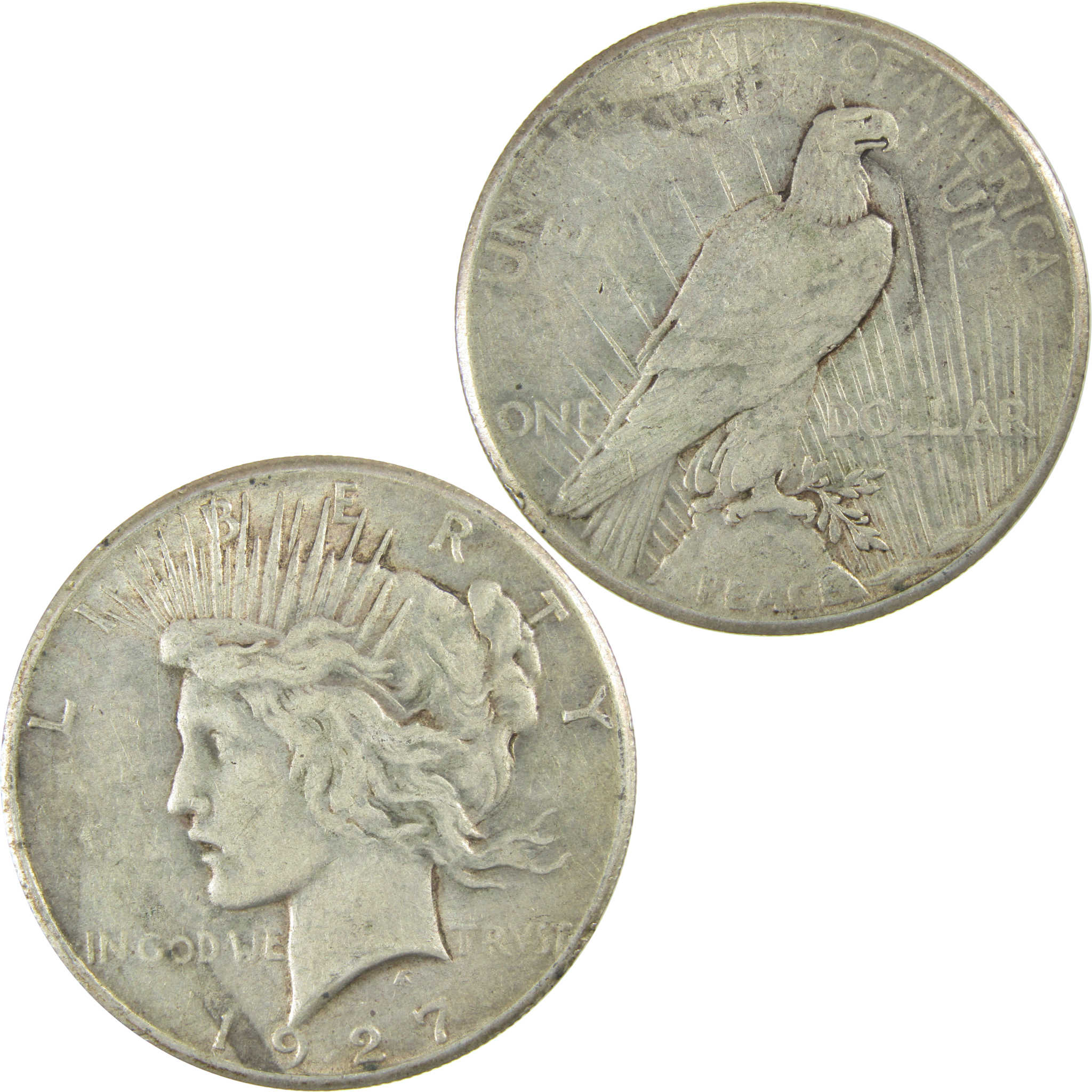 1927 Peace Silver Dollar XF EF Extremely Fine $1 Coin SKU:I27488