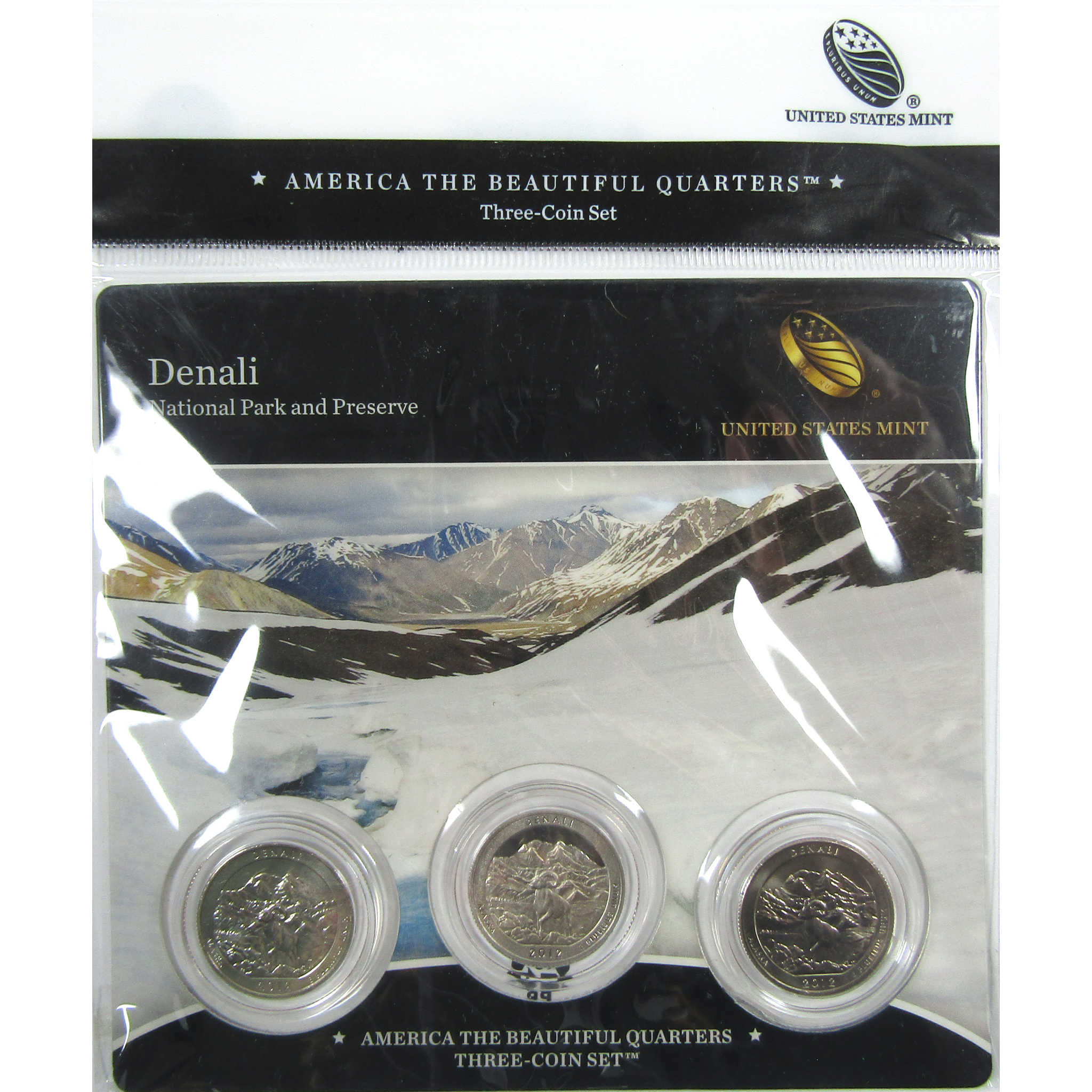 2012 P D S Denali NP National Park Quarter 3 Piece Set SKU:CPC9012