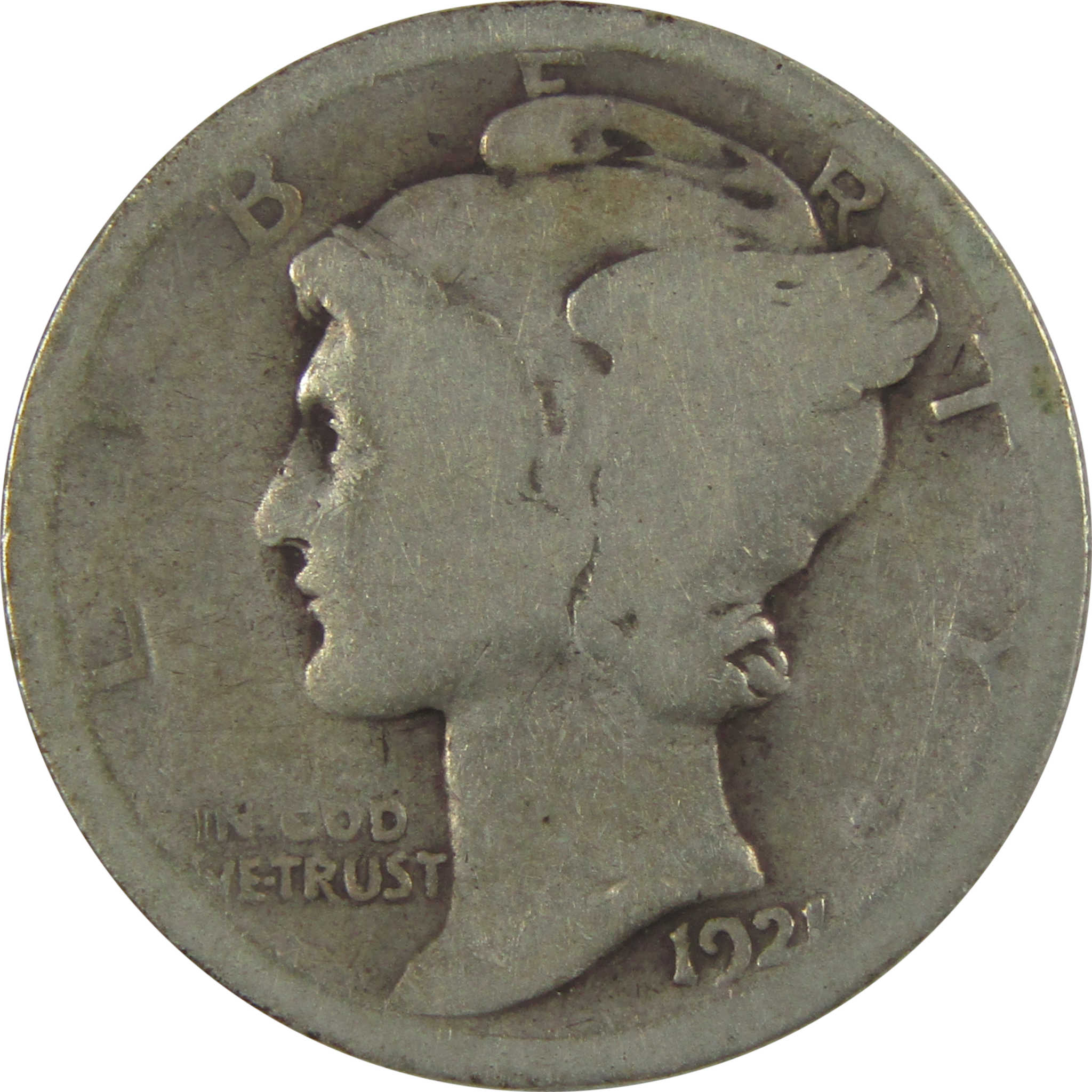 1921 Mercury Dime G Good Silver 10c Coin SKU:CPC0700