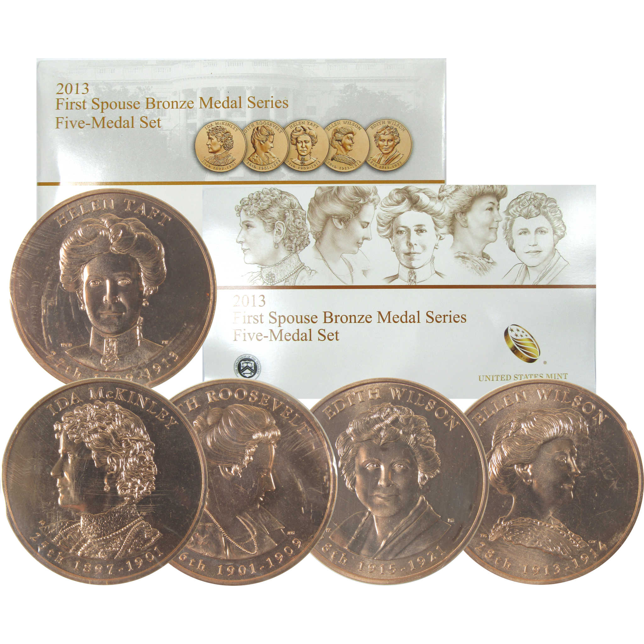 2013 First Spouse Bronze Medal Series 5 Piece Set SKU:CPC8983