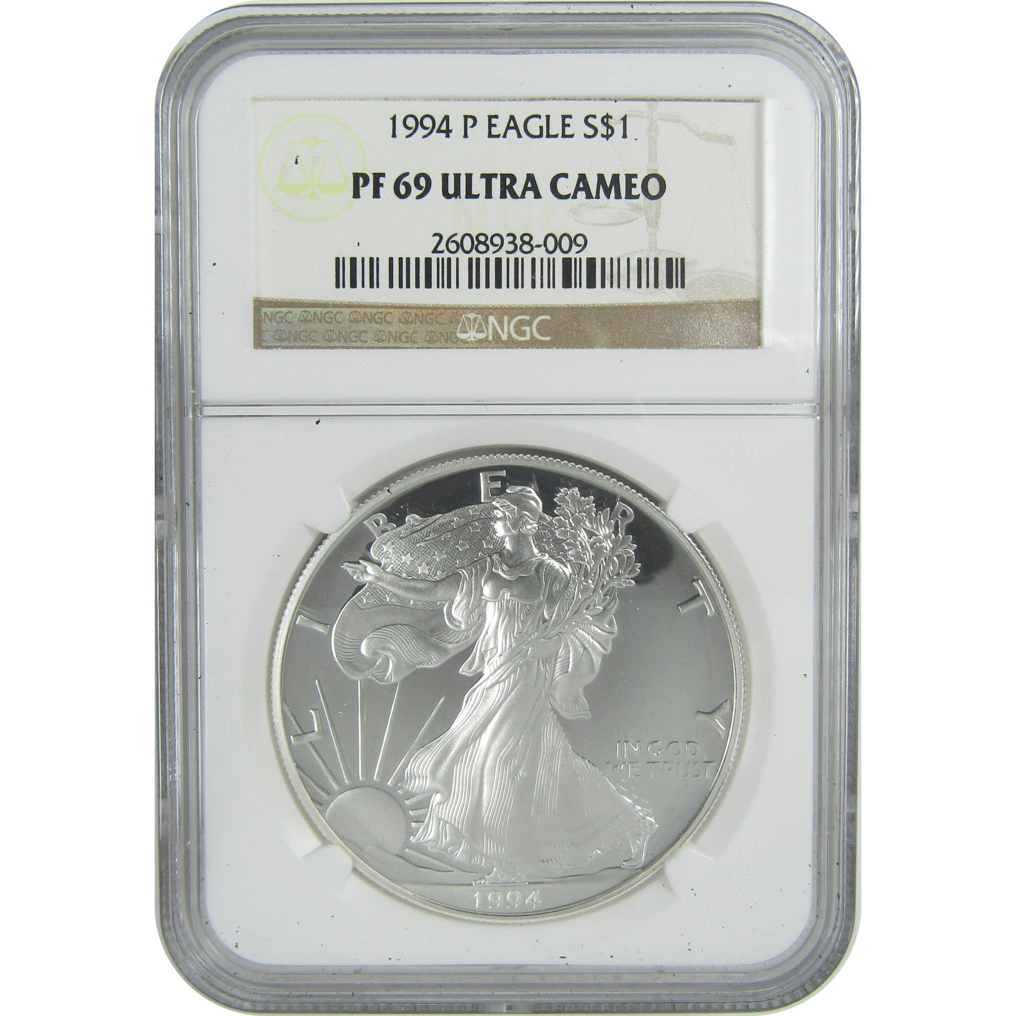 1994 P American Silver Eagle PF 69 UCAM NGC Proof $1 SKU:CPC9478