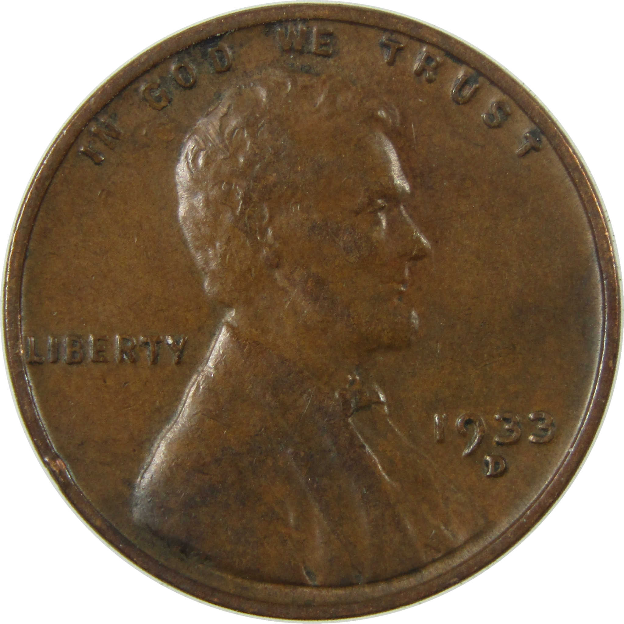 1933 D Lincoln Wheat Cent AU About Uncirculated Penny SKU:I26868
