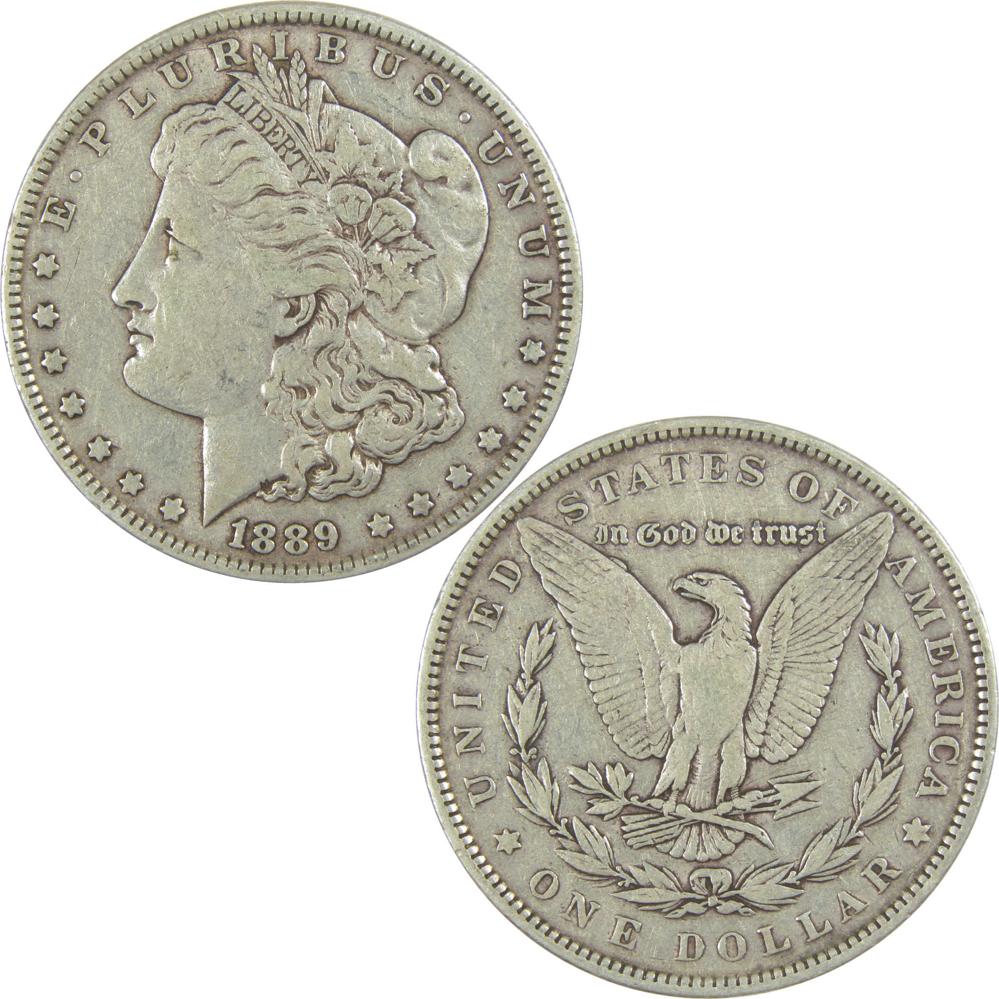 1889 Barwing Morgan Dollar VF Very Fine Silver $1 Coin SKU:I19563 - Morgan coin - Morgan silver dollar - Morgan silver dollar for sale - Profile Coins &amp; Collectibles