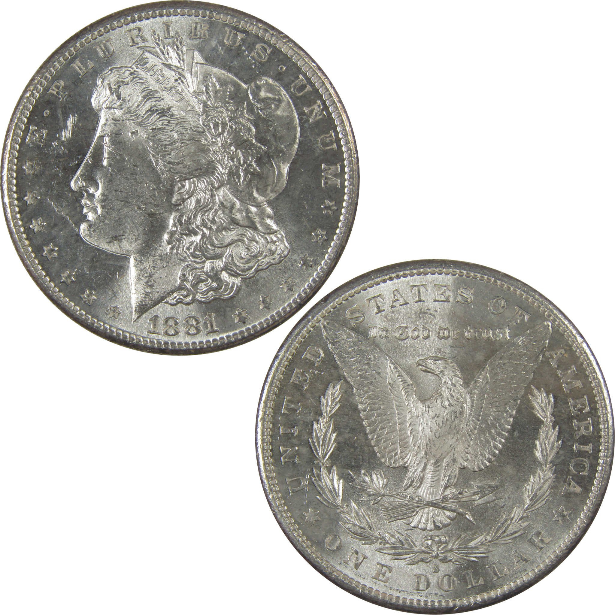 1881 S Morgan Dollar Uncirculated Silver $1 Coin SKU:CPC1107 - Morgan coin - Morgan silver dollar - Morgan silver dollar for sale - Profile Coins &amp; Collectibles