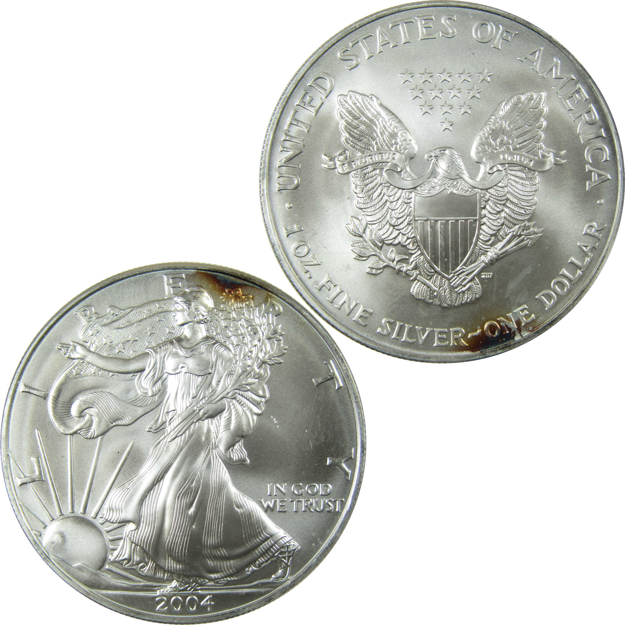 2004 American Silver Eagle Uncirculated Mint State $1 Coin SKU:CP1508