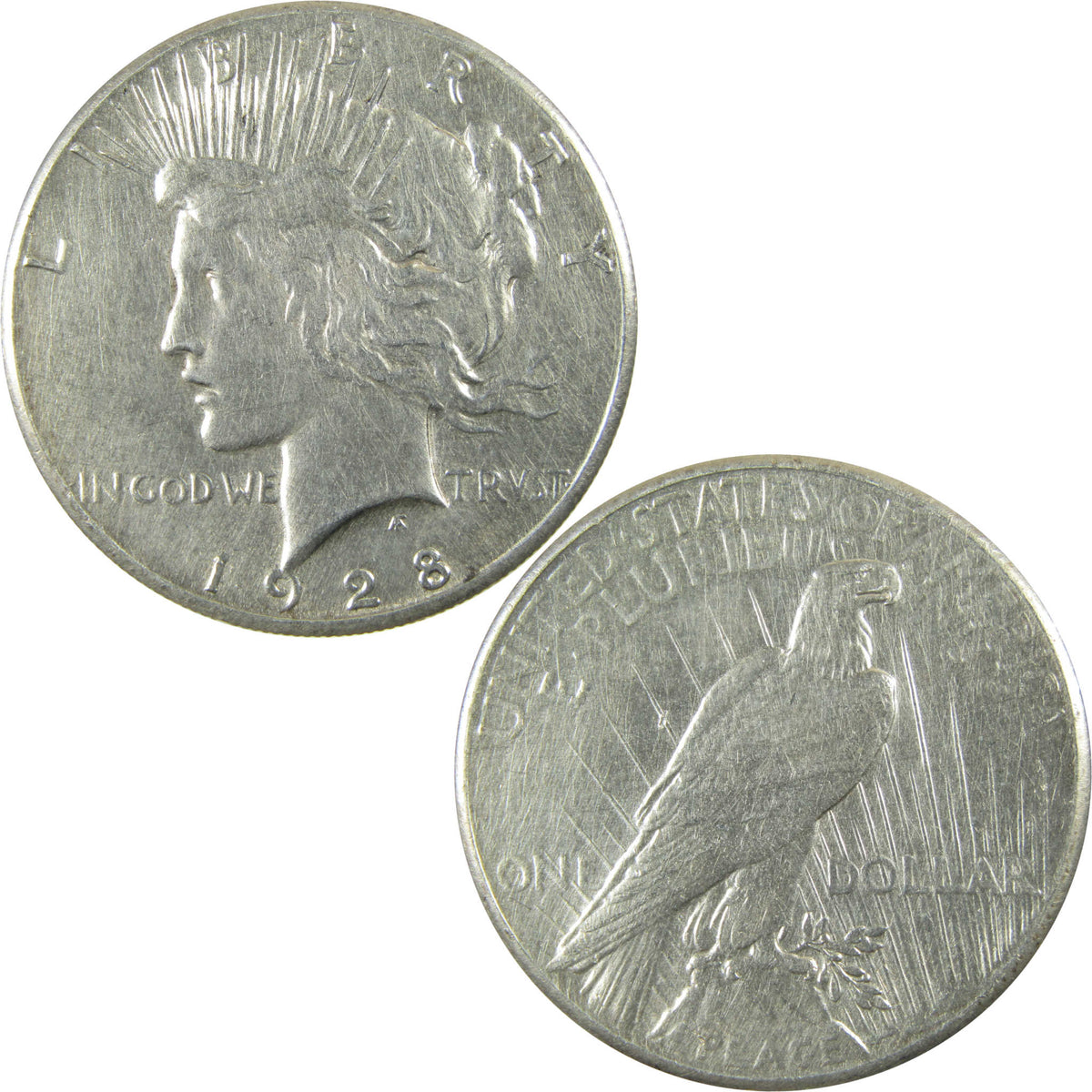 1928 Peace Silver Dollar VF Very Fine Details $1 Coin SKU:CP1748