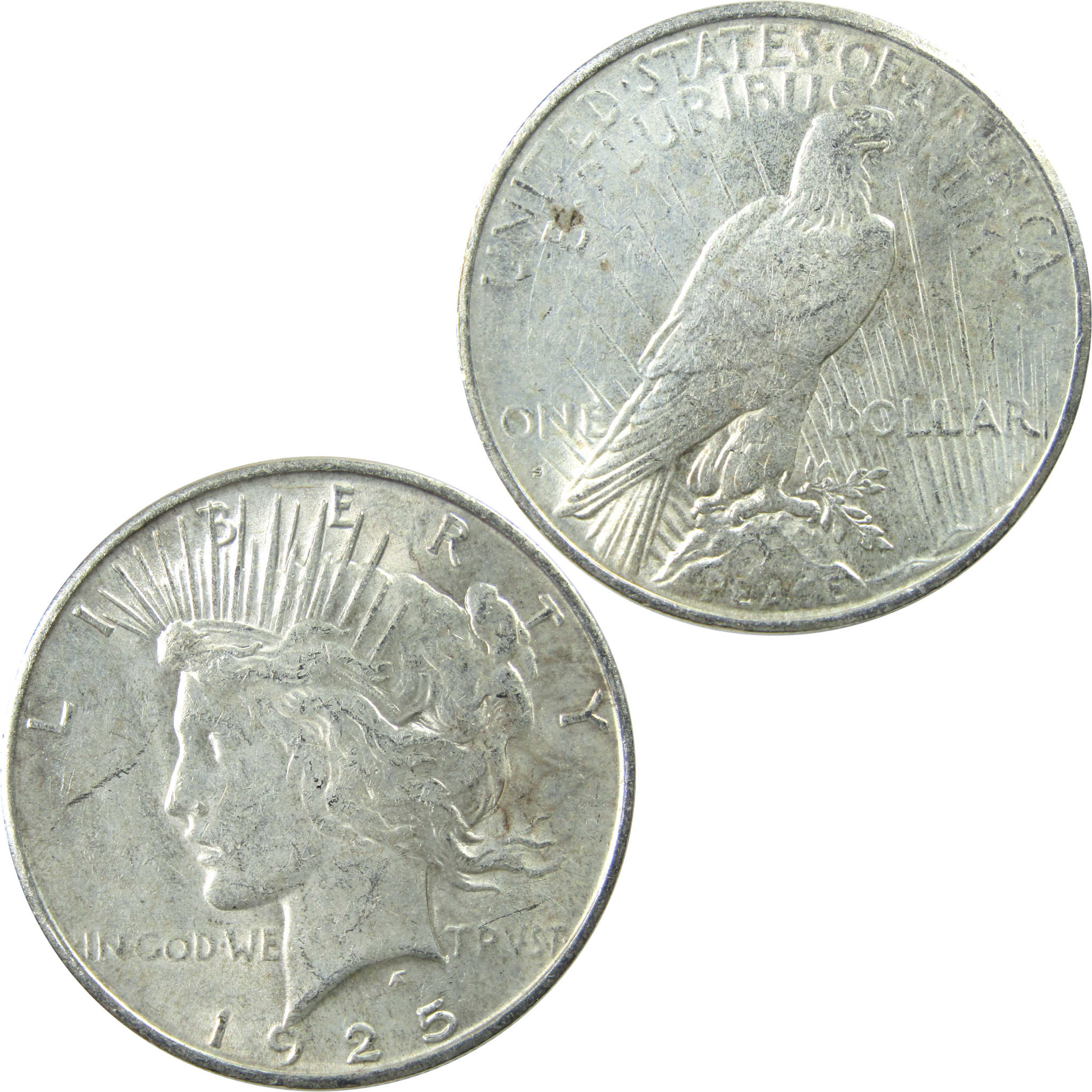 1925 S Peace Dollar AU About Uncirculated Silver $1 Coin SKU:I13632