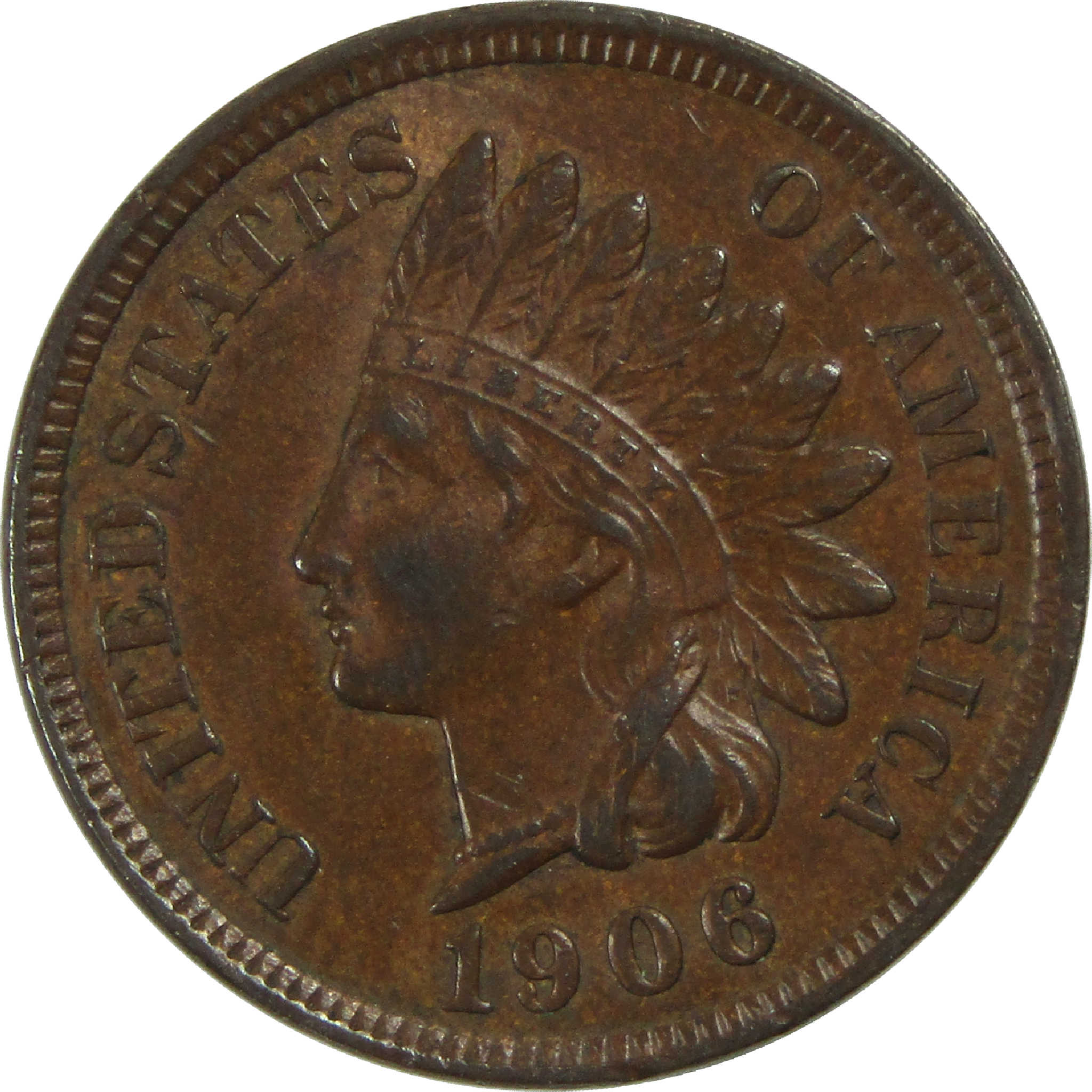 1906 Indian Head Cent XF EF Extremely Fine Penny 1c Coin SKU:I13597
