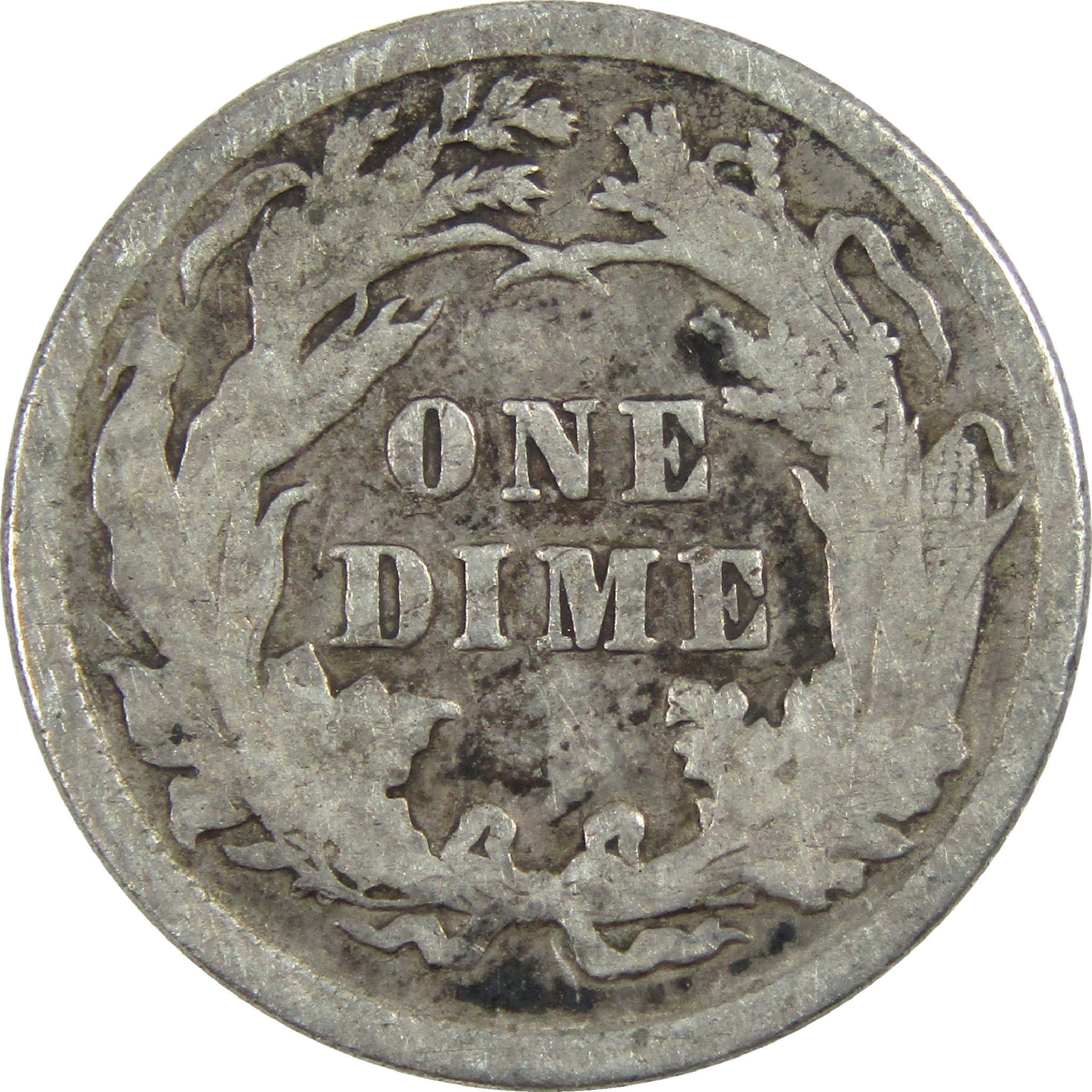 1887 Seated Liberty Dime F Fine Silver 10c Coin SKU:I12258