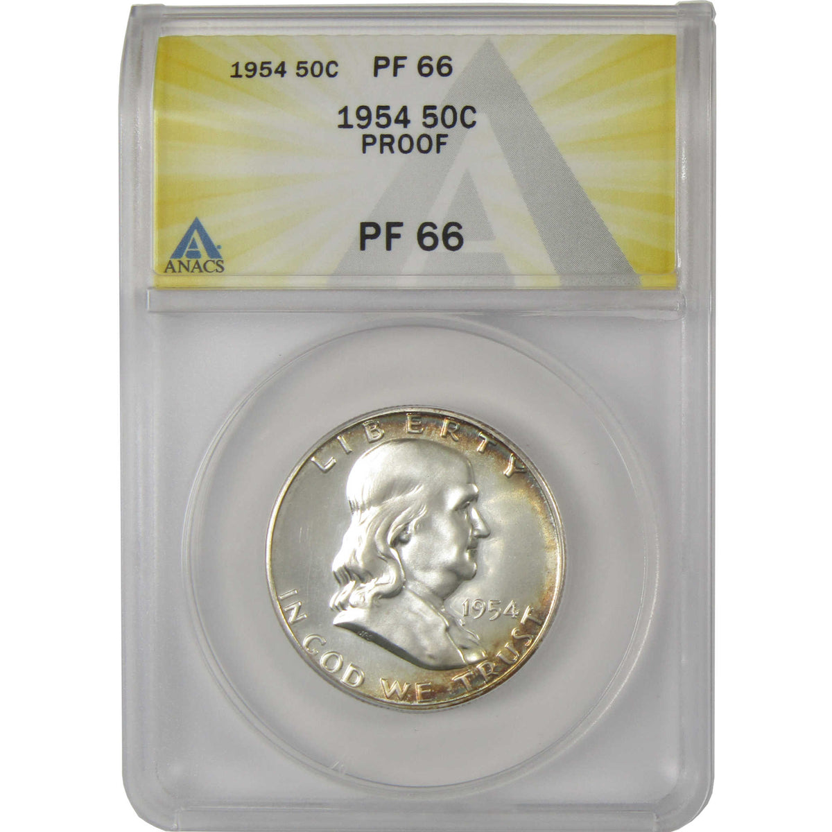 1954 Franklin Silver Half Dollar PF 66 ANACS Proof 50c Coin SKU:I28770