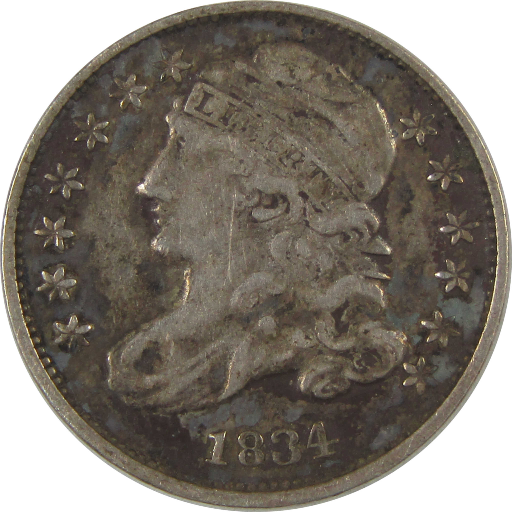 1834 Small 4 Capped Bust Dime VF Very Fine Silver 10c Coin SKU:CPC0953