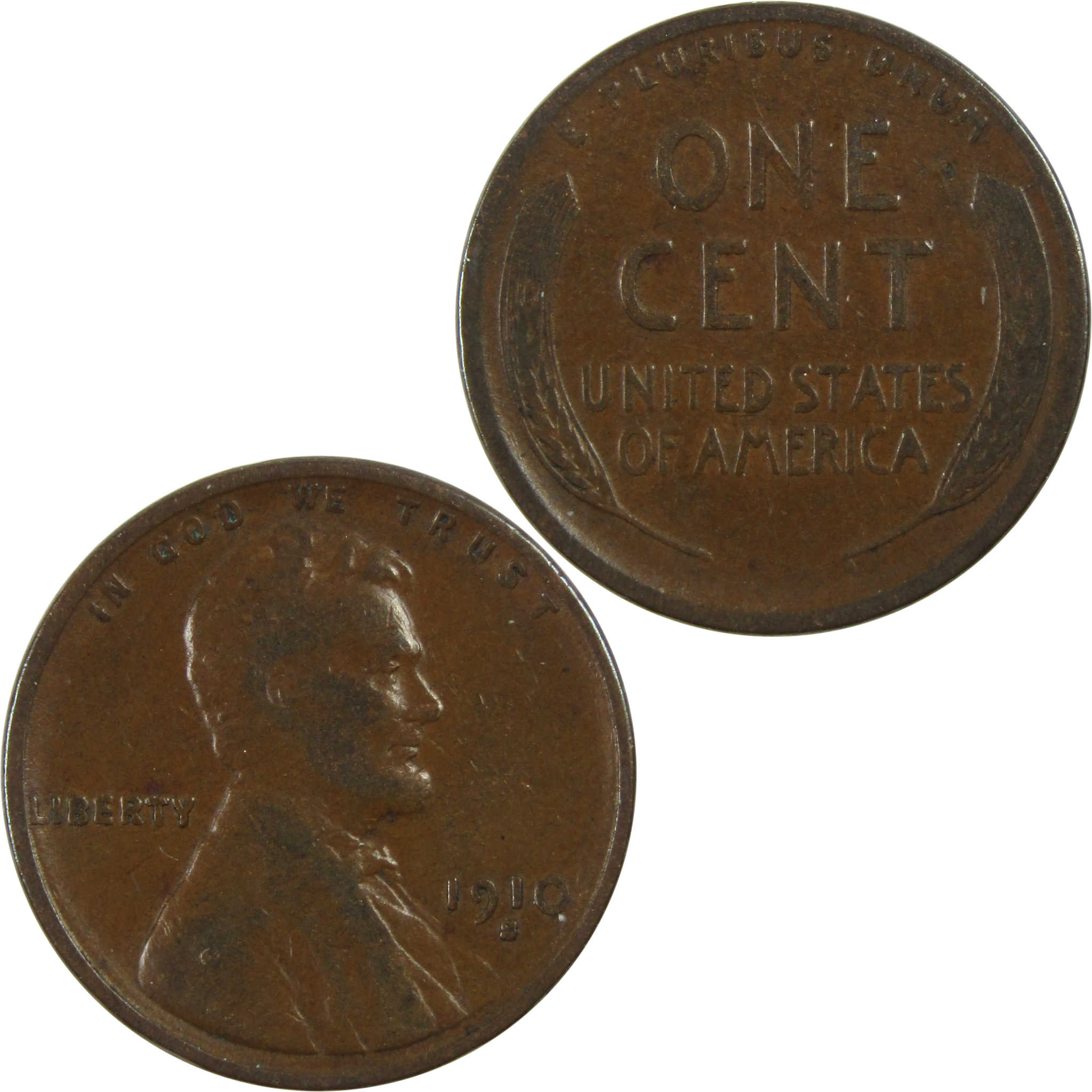 1910 S Lincoln Wheat Cent F Fine Penny 1c Coin SKU:I13398