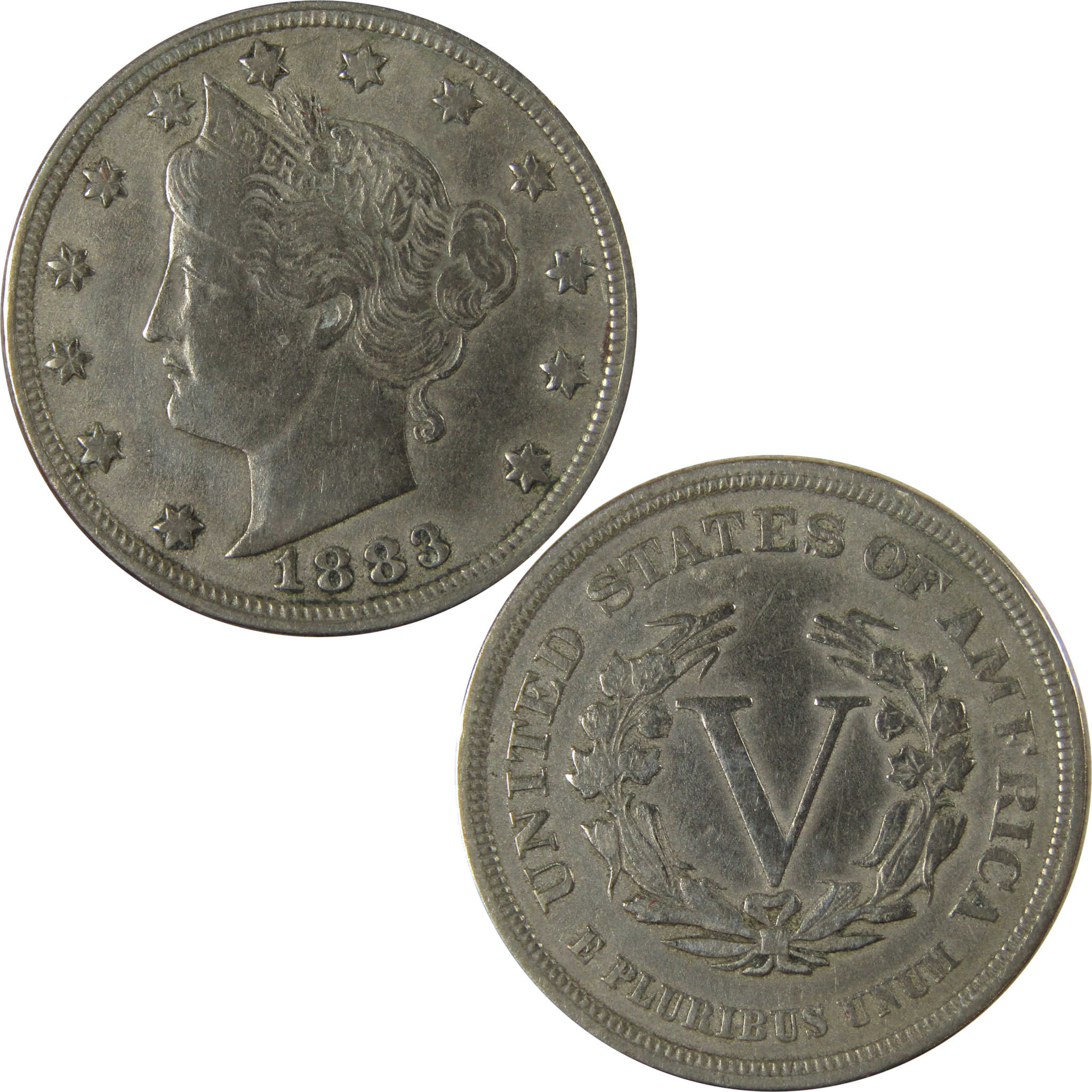 1883 No Cents Liberty Head V Nickel VF Very Fine Details SKU:I26524